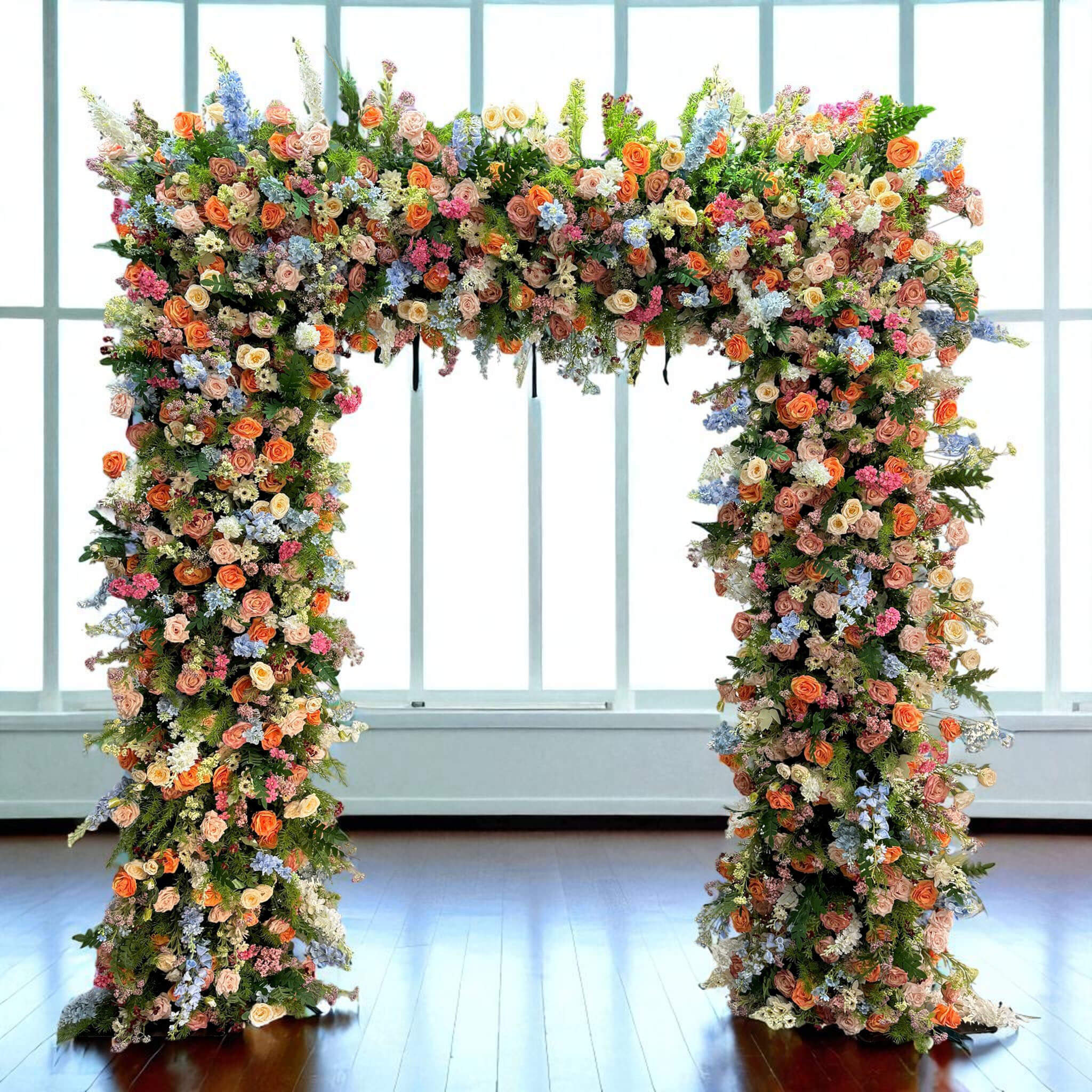 Roseytime Square Wild Flower Arch Fabric Back#RTA124