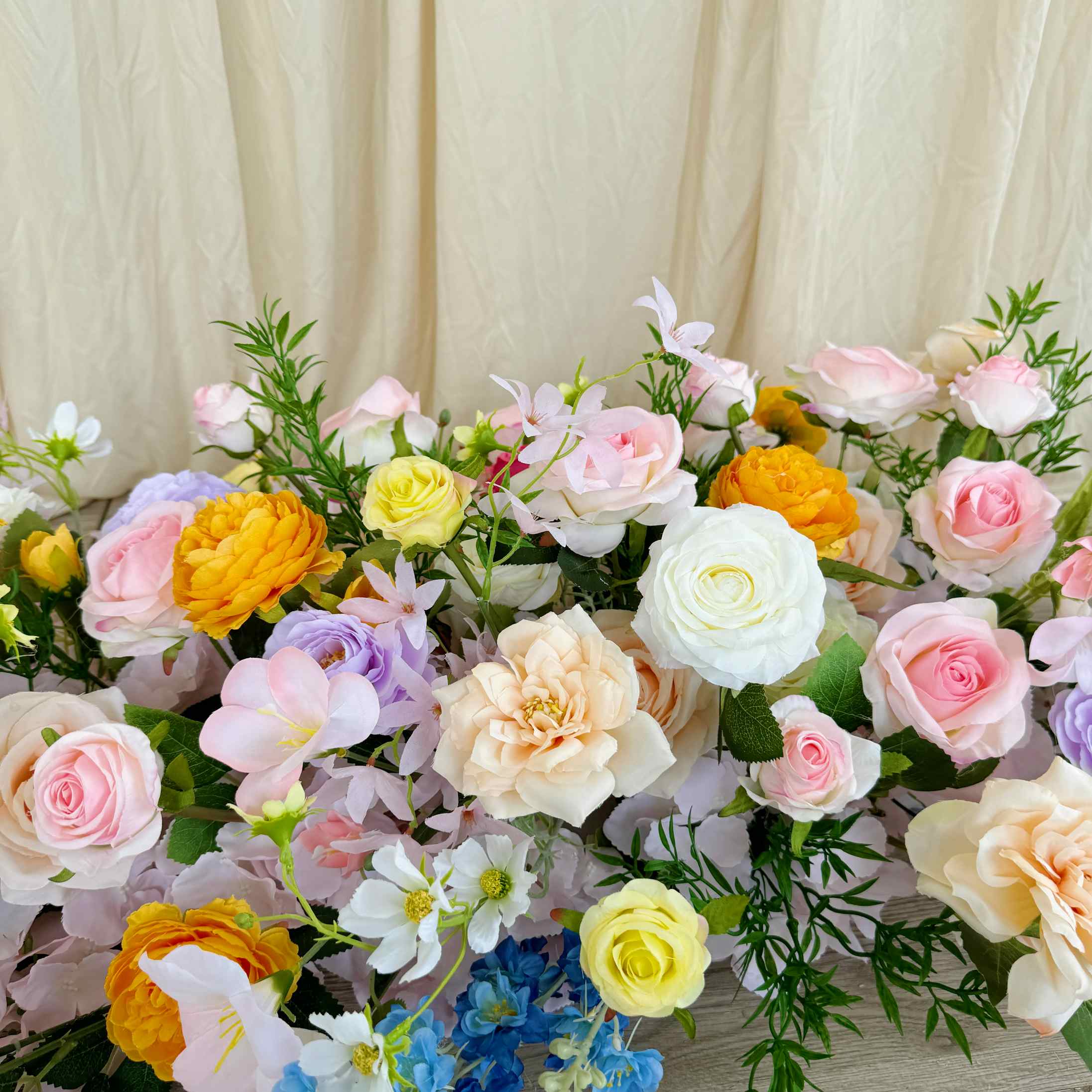 Roseytime Colorful Flower Runner Table Flower Decor#RTR088