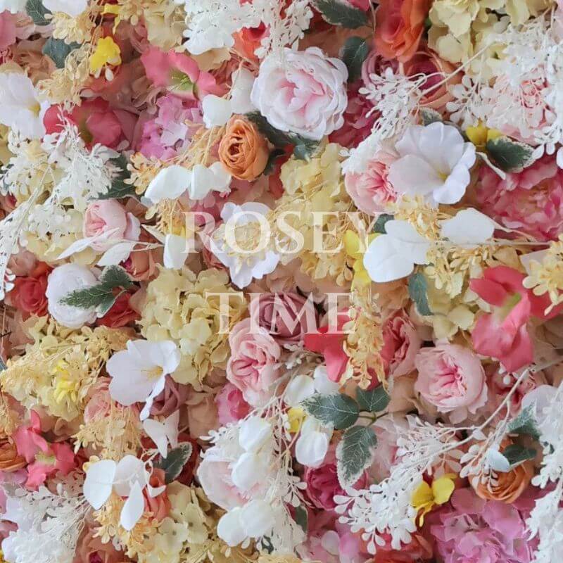 Roseytime 5D Spring Flower Wall Roll Up Fabric Back #RTW219