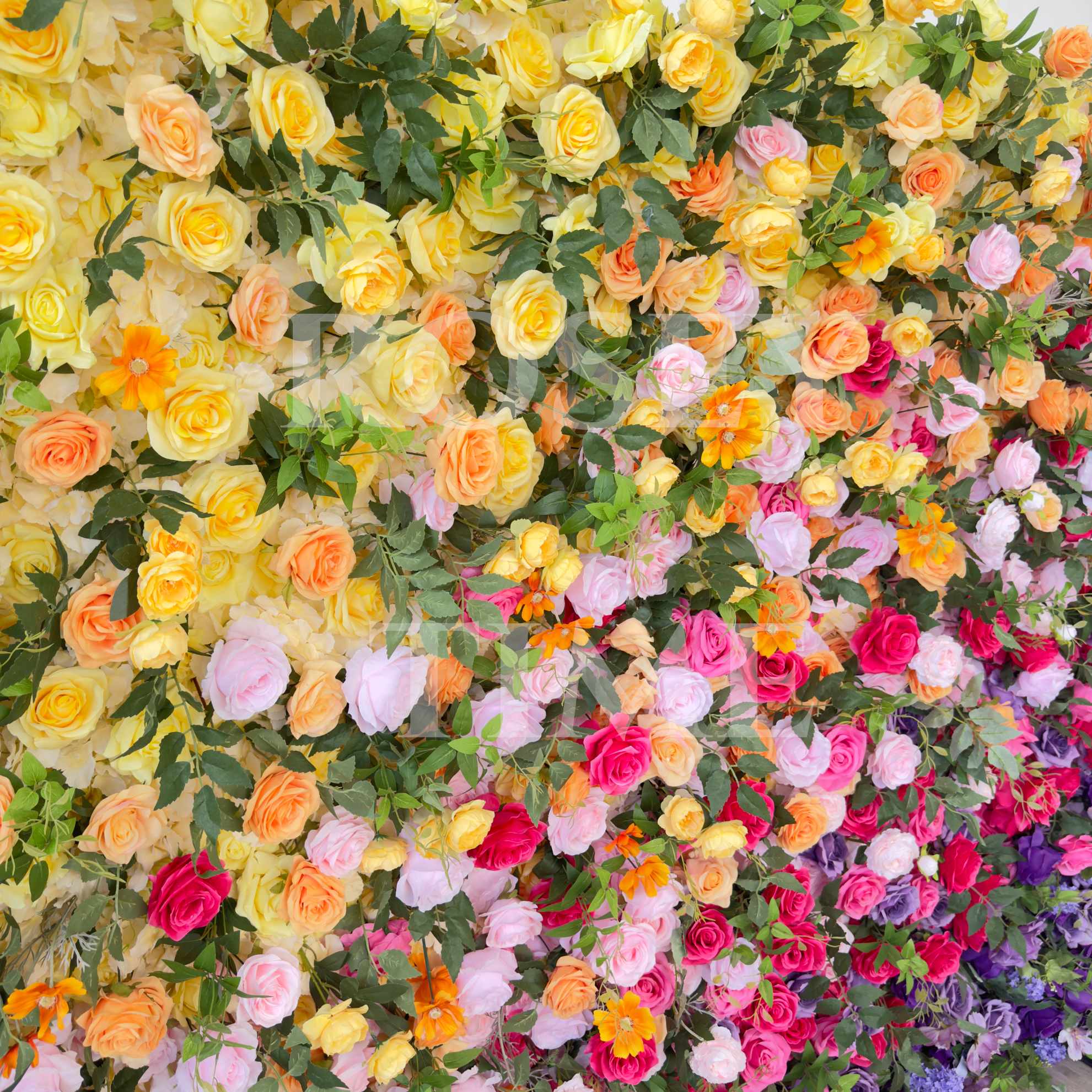 Roseytime 5D Gradient Flower Wall Roll Up Fabric Back(Two ways to use) #RTW346