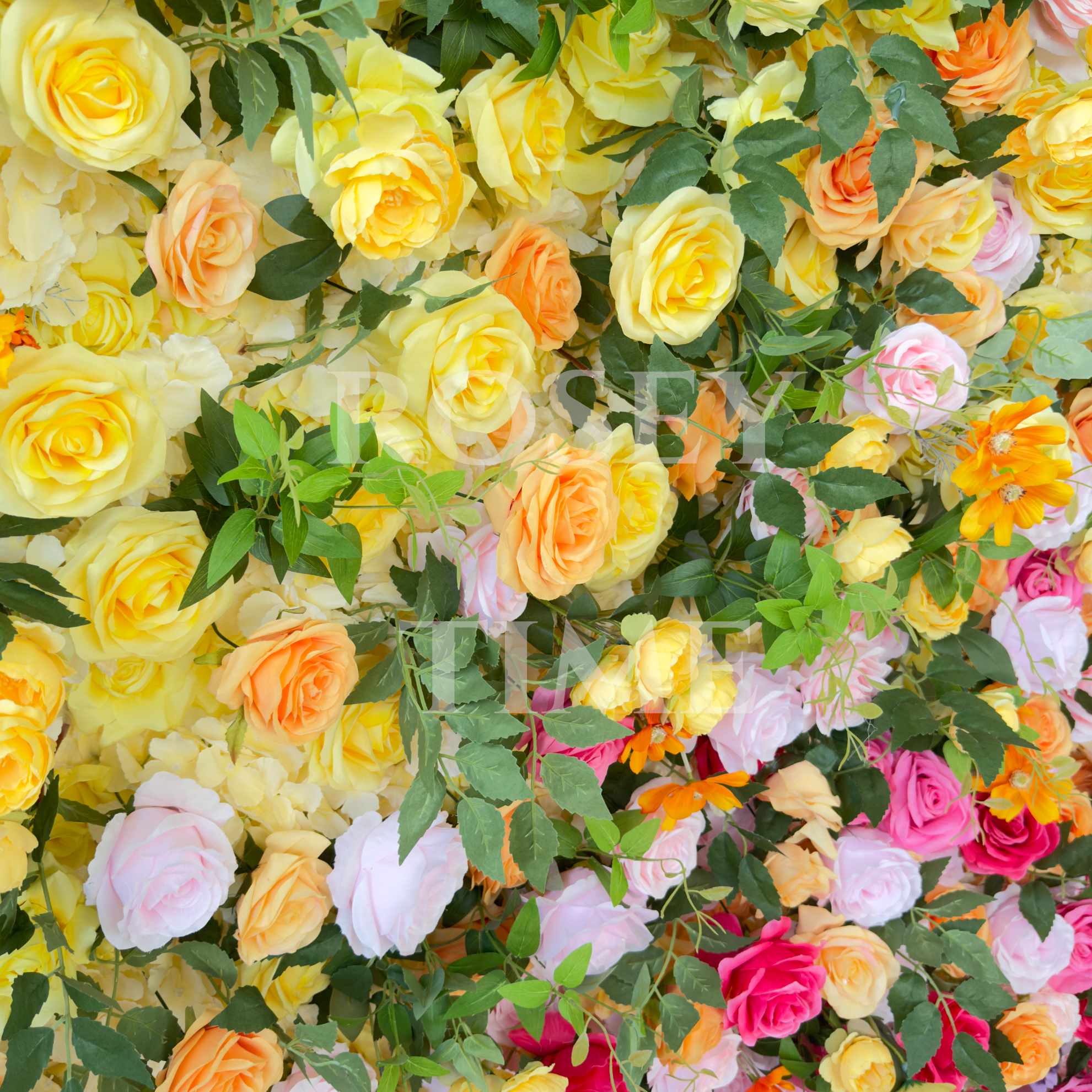 Roseytime 5D Gradient Flower Wall Roll Up Fabric Back(Two ways to use) #RTW346