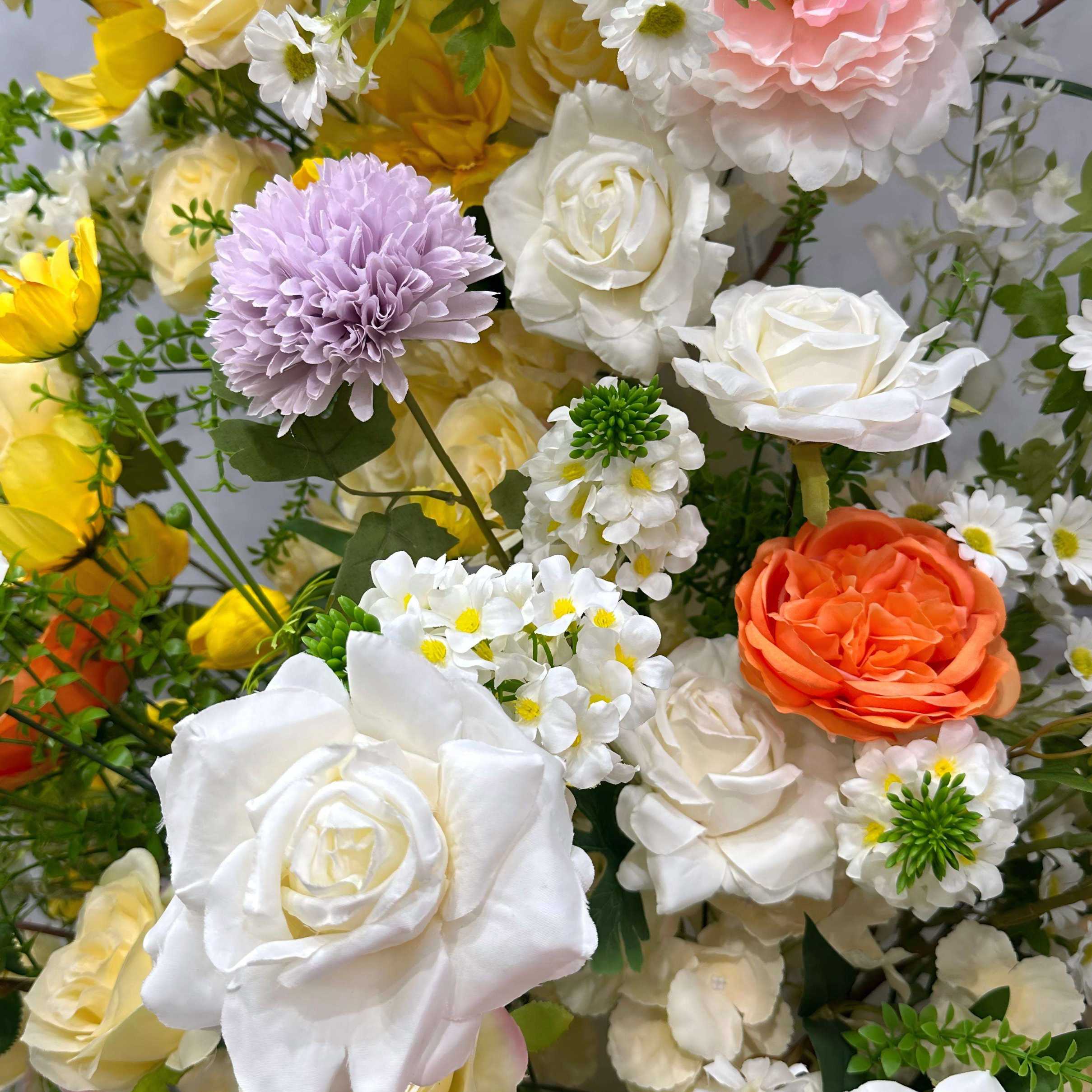 Roseytime 2026 Colorful Spring Flower Pillars Arch with Frame #RTP094