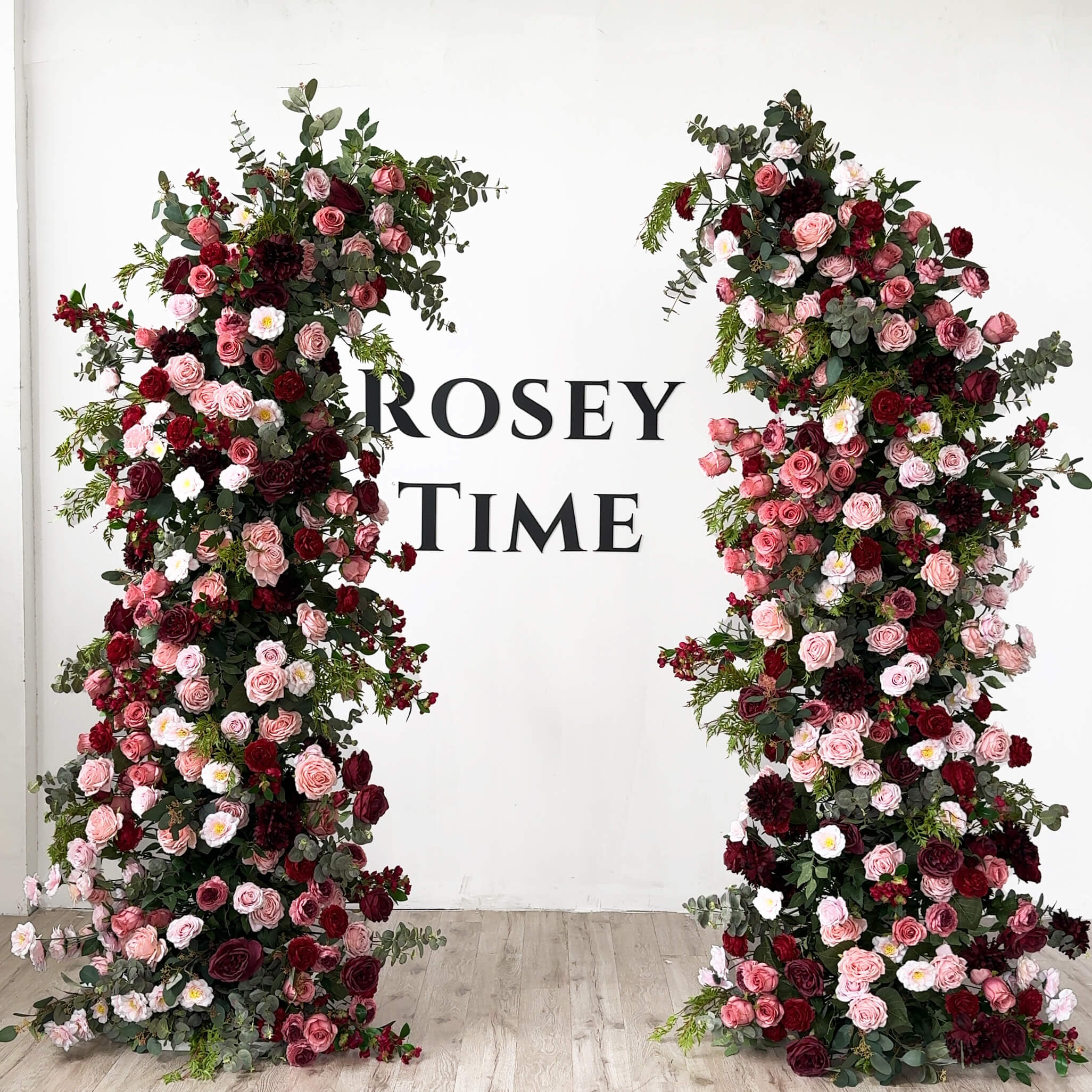 RoseyTime Wedding Floral Pillars Arch Retro With Frame #RTP018
