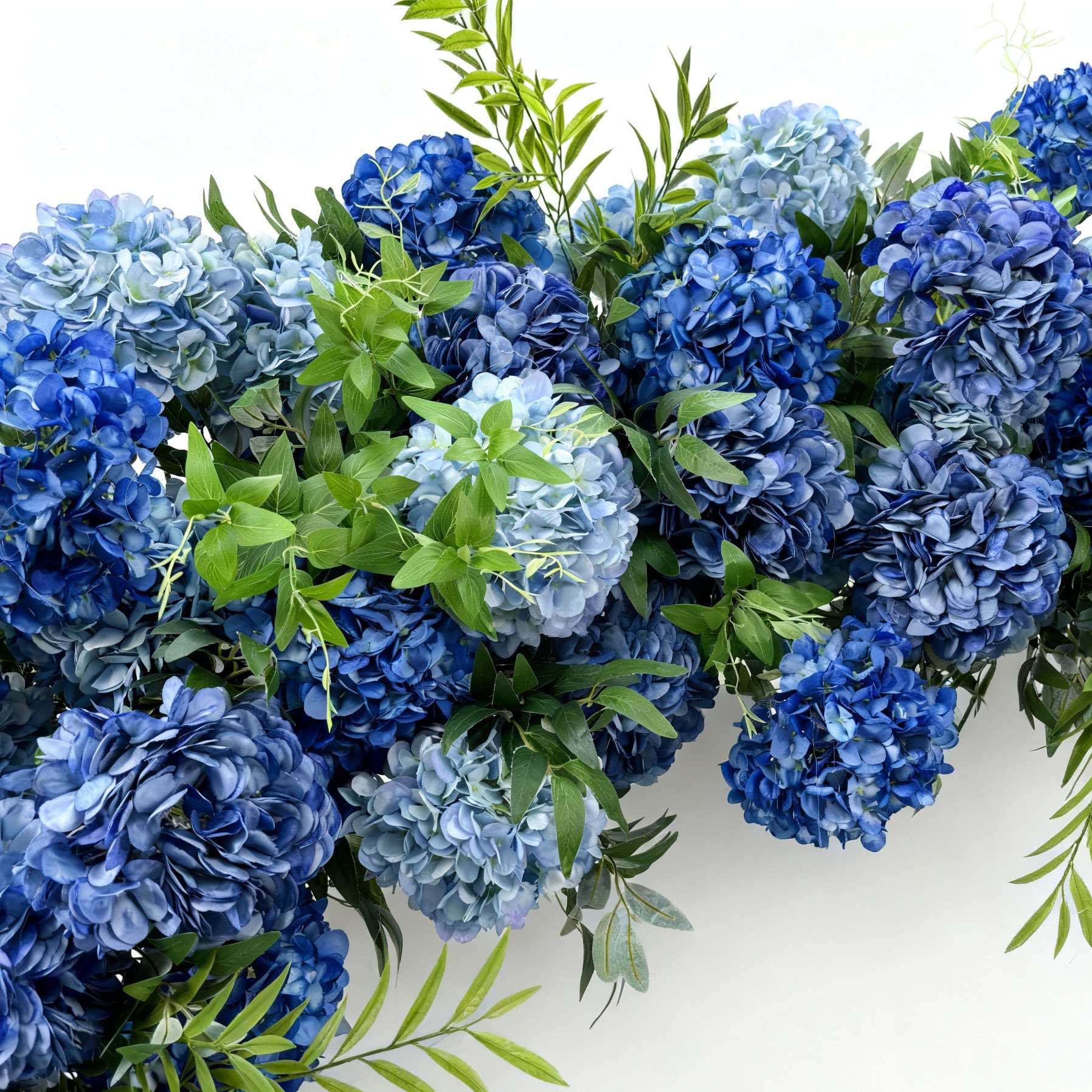 RoseyTime Luxury Dark Blue Hydrangea Arch n-shape Round Arch #RTA370