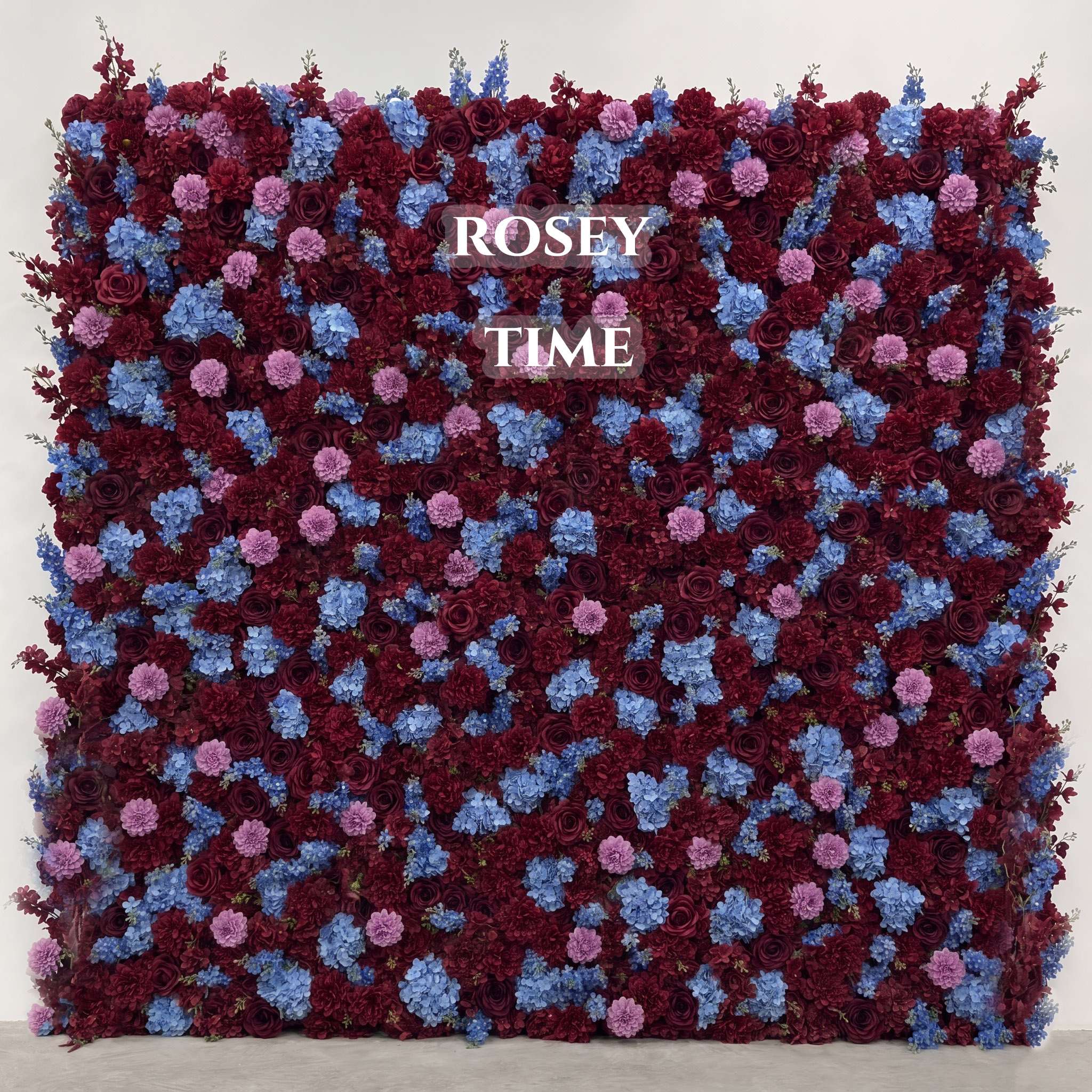 Roseytime 5D Nocturne Petals Flower Wall Roll Up Fabric Back #RTW455