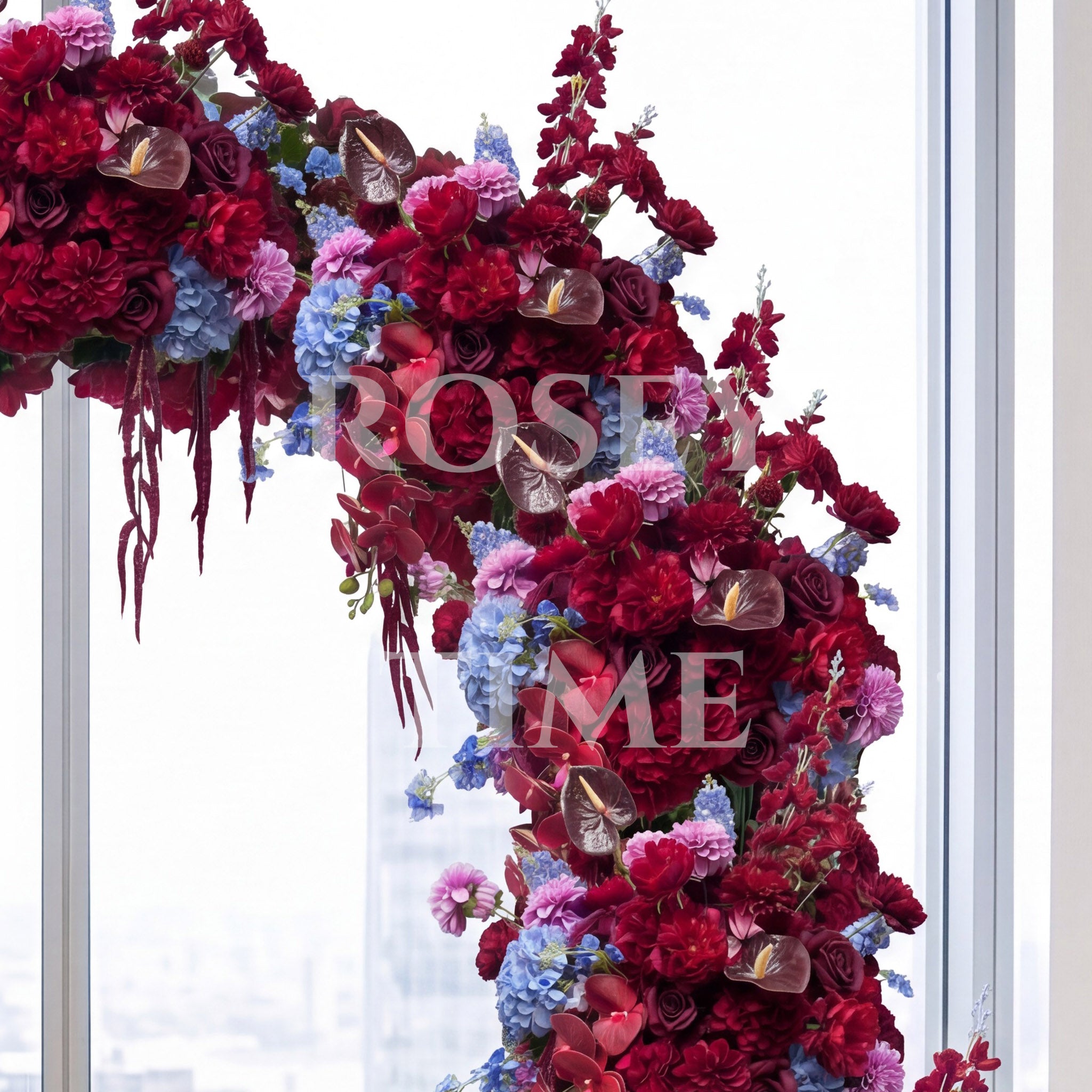 RoseyTime Nocturne Petals Flower Arch n-shape Round Arch #RTA486