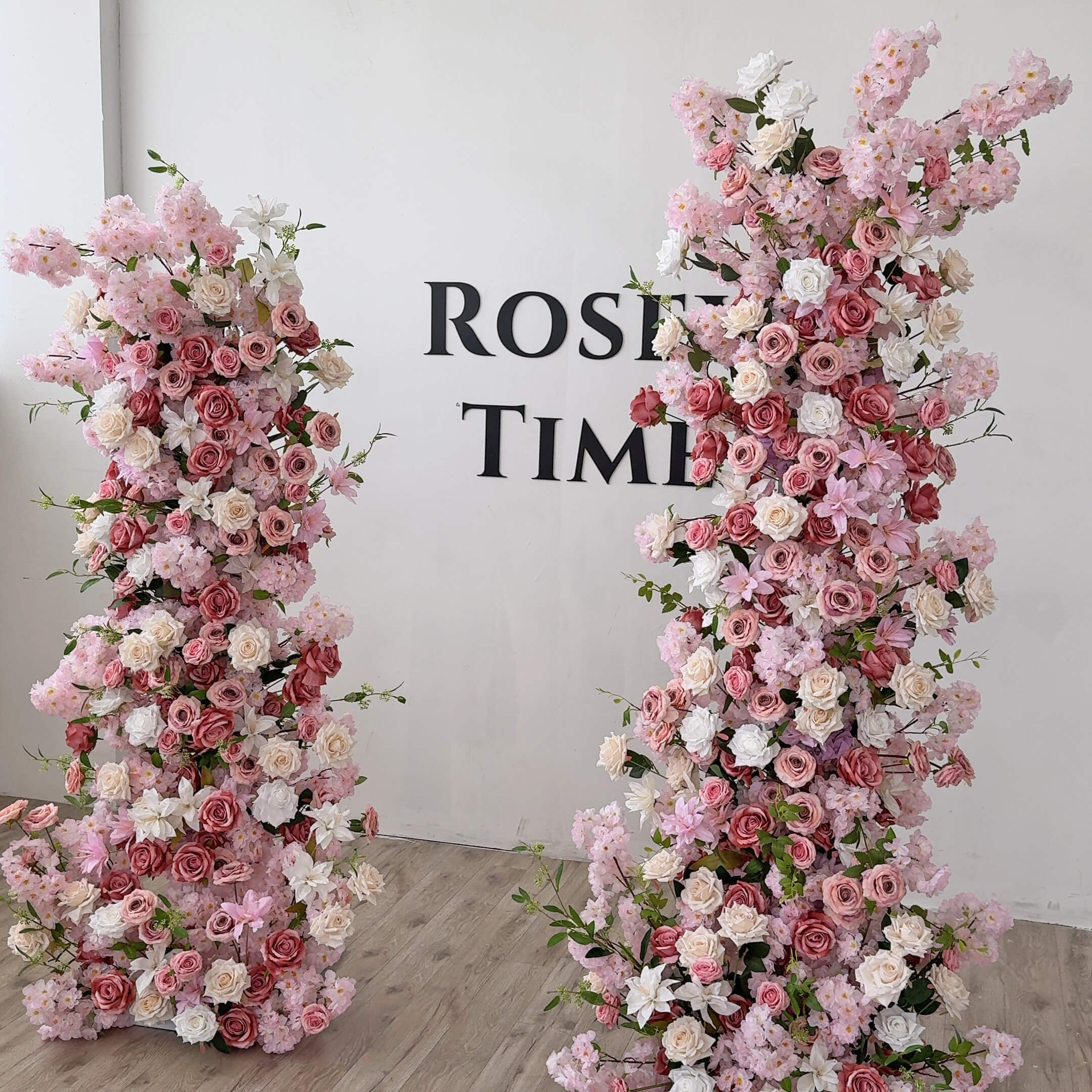 New-Sale: Dusty Pink Flower Pillars Arch with Frame #RTP086