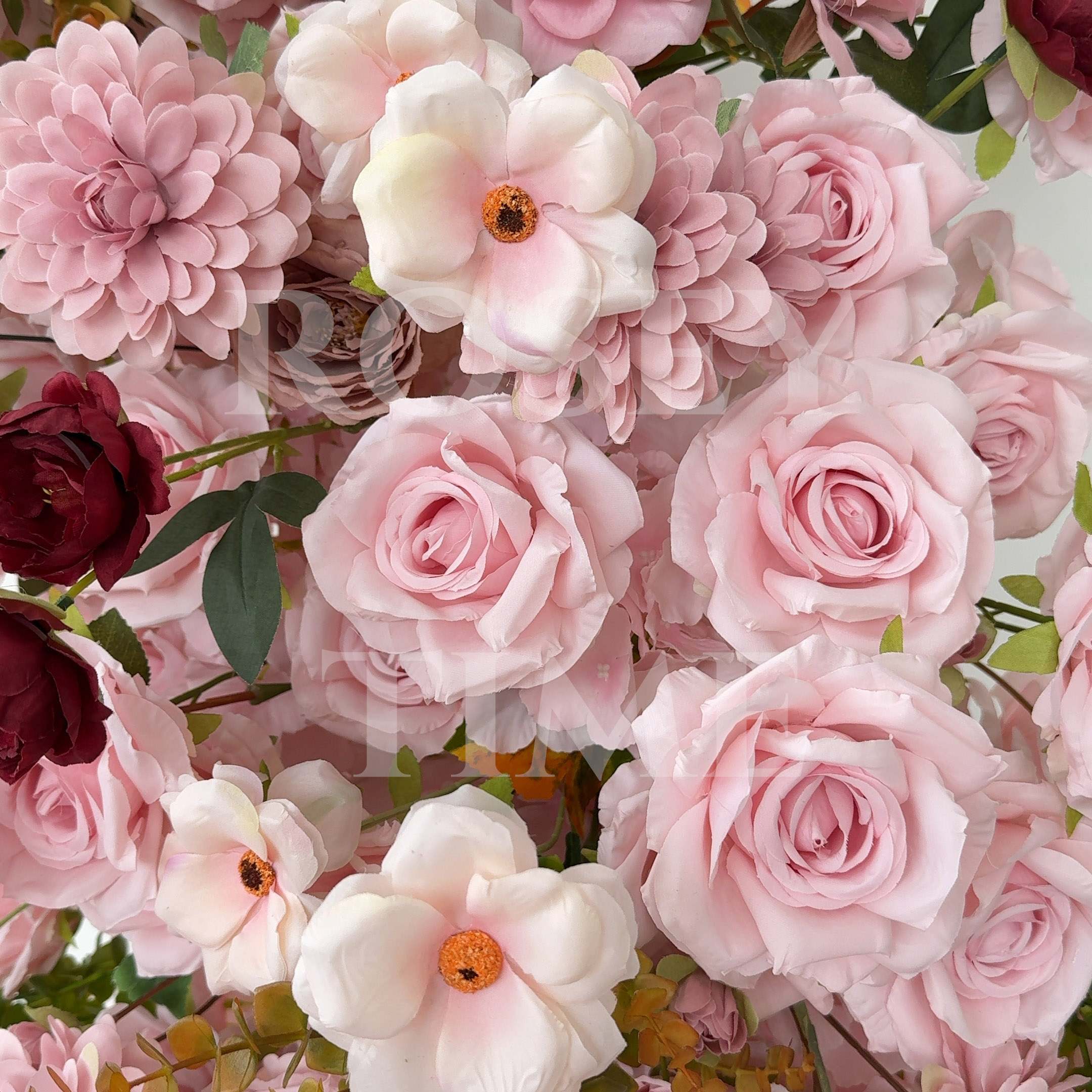 RoseyTime Dusty Rose Flower Arch n-shape Round Arch #RTA418