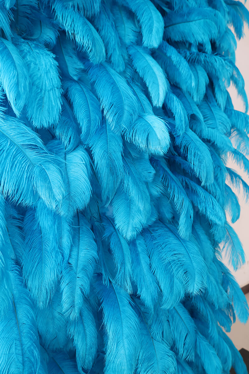 Roseytime 5D Gender Reveal Feather Wall Roll Up Fabric Back #RTW185