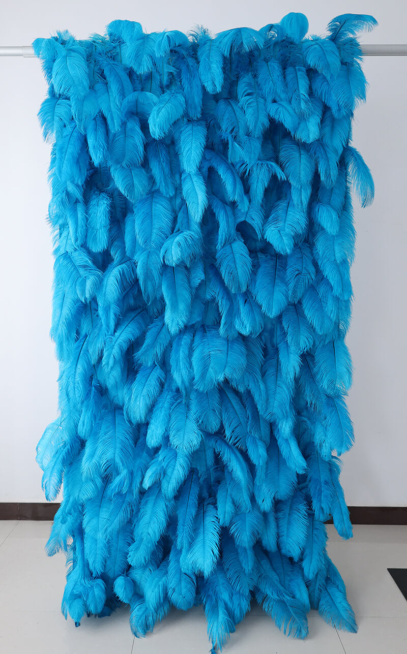 Roseytime 5D Gender Reveal Feather Wall Roll Up Fabric Back #RTW185