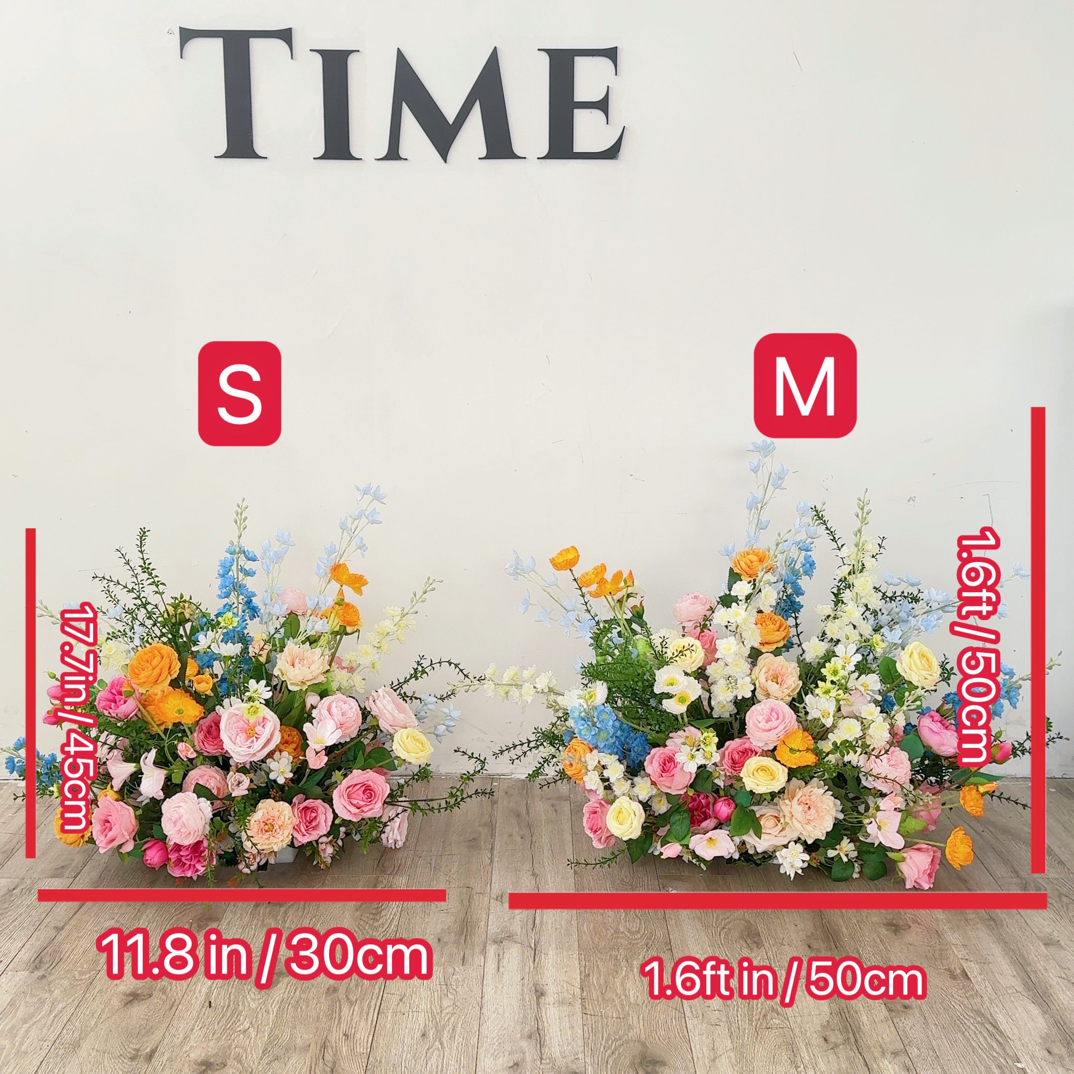 Roseytime Colorful Flower Floor Flower Wedding Aisle Arrangement #RTF002