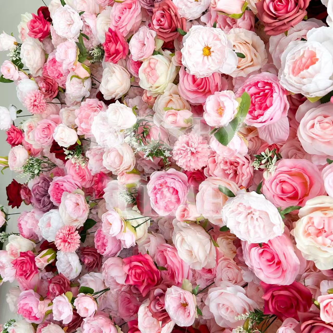 Roseytime 5D Pink Flower Wall Roll Up Fabric Back #RTW170