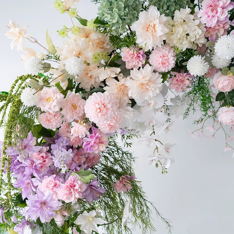 💥BF-Sale: Pink Colorful Flower Arch n-shape Round Arch #RTA119