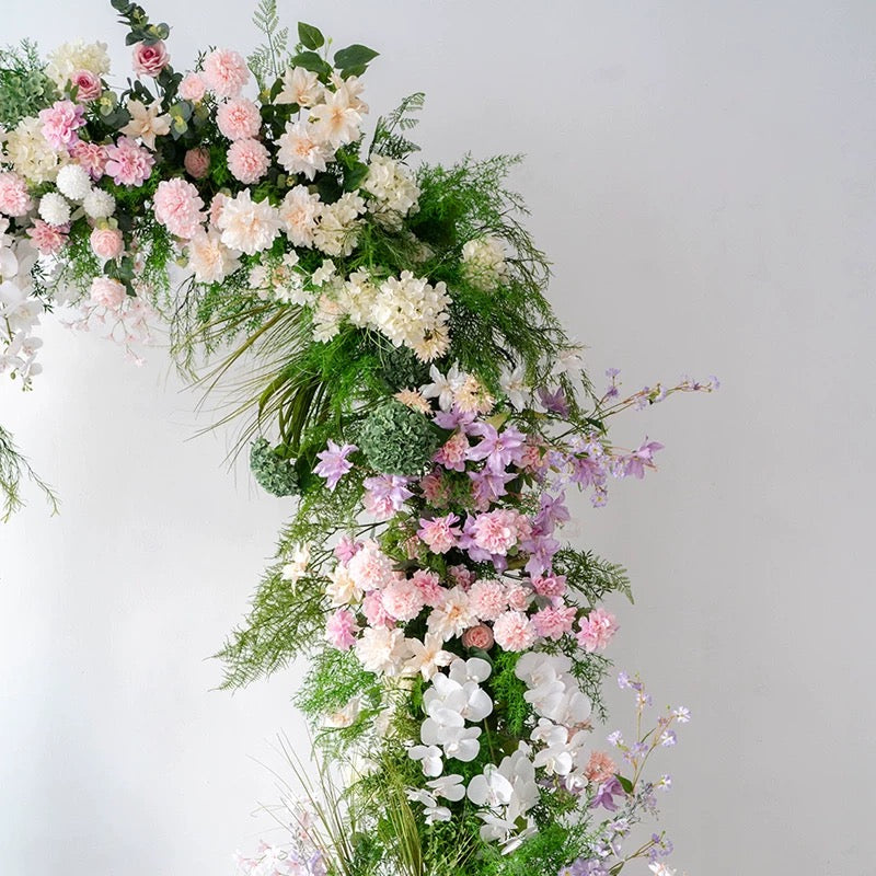 💥BF-Sale: Pink Colorful Flower Arch n-shape Round Arch #RTA119