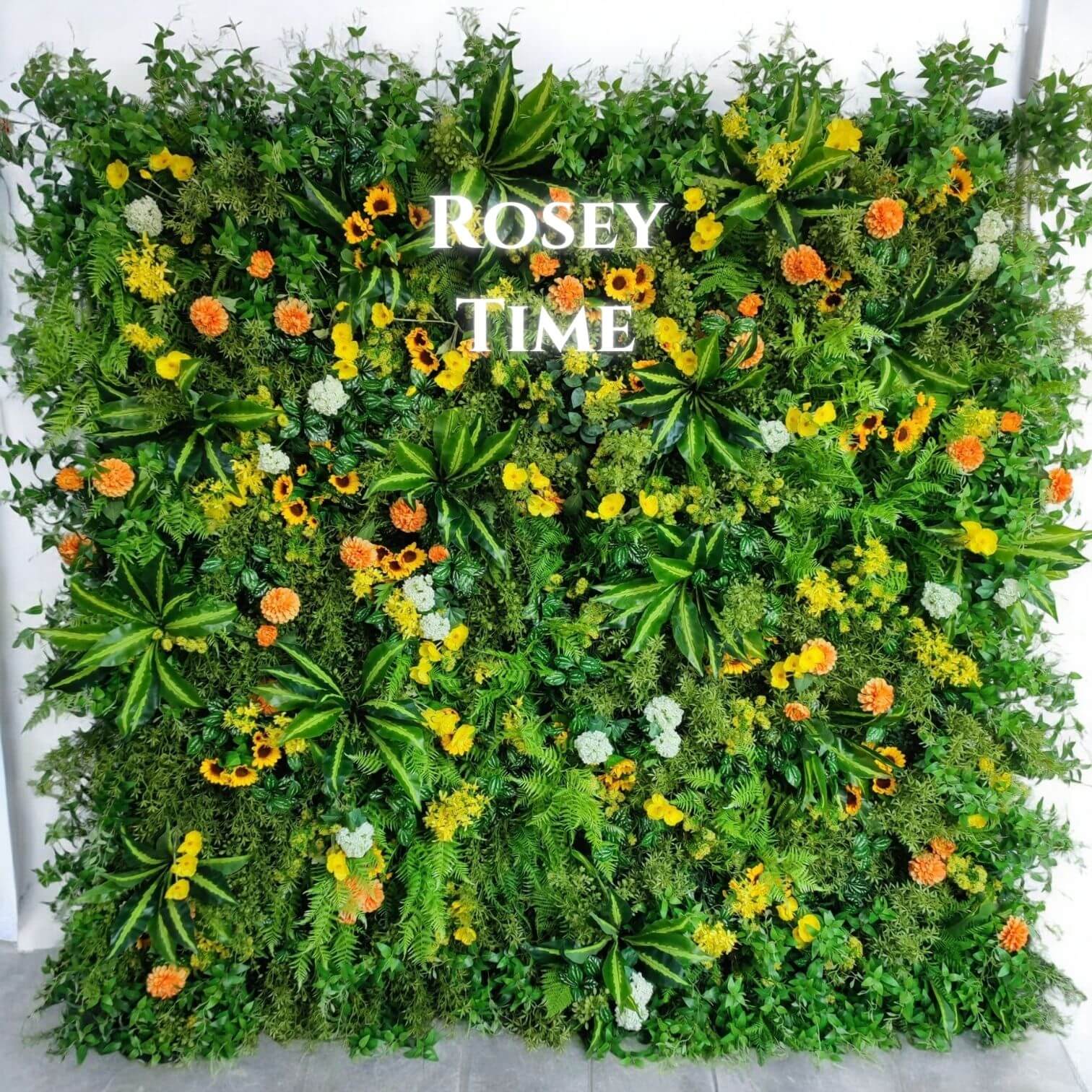 Roseytime 5D Greenery Wall Roll Up Fabric Back #RTW068