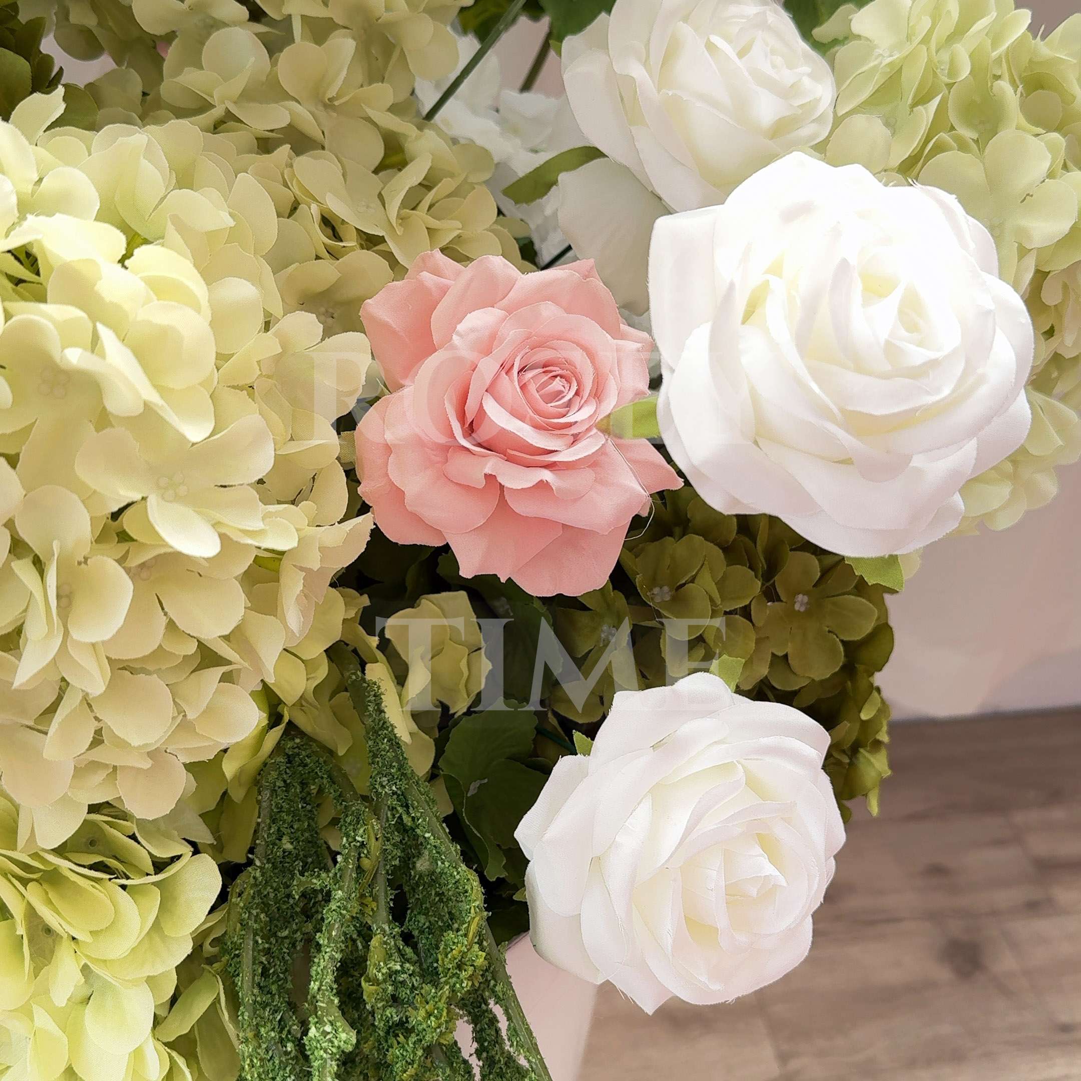 Roseytime 2026 Verdant Blush Flower Pillars Arch with Frame #RTP122