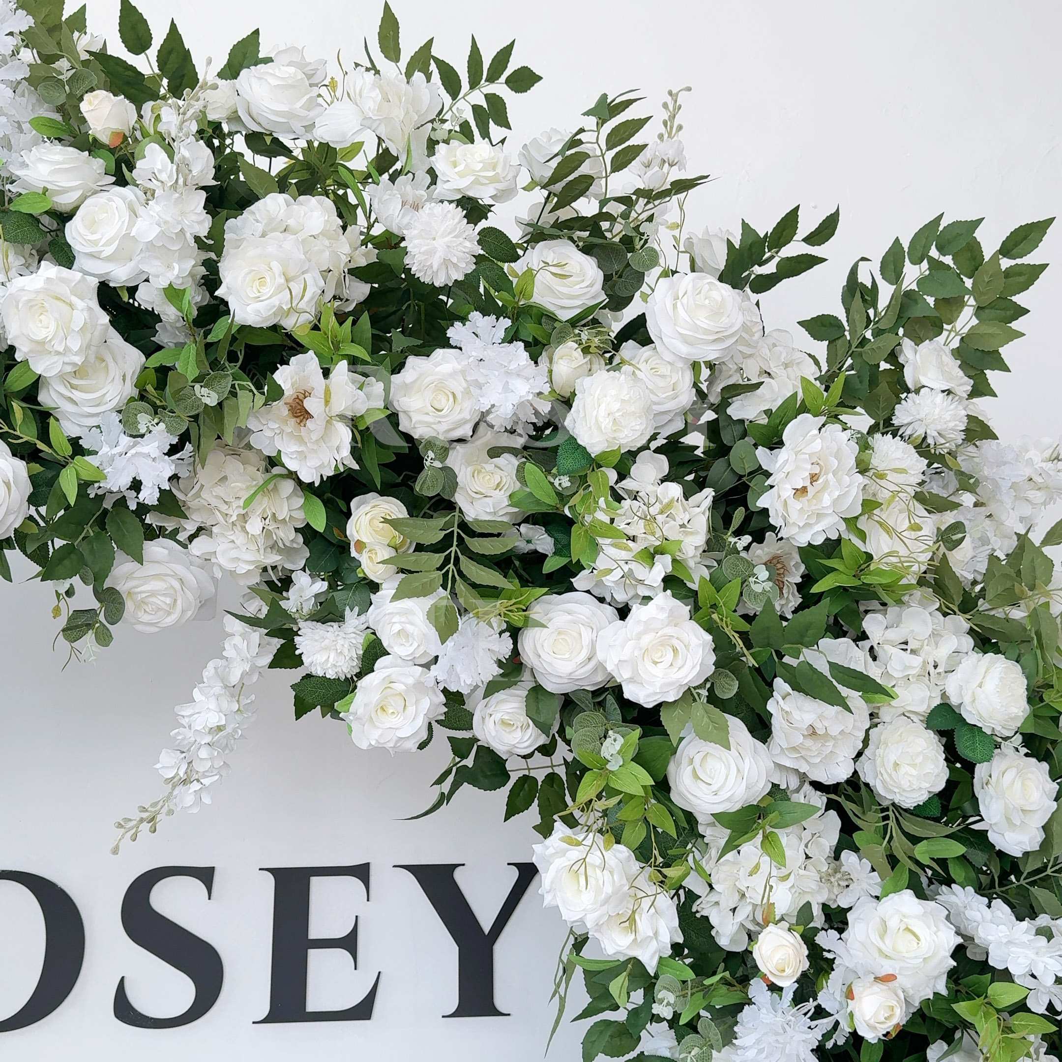 RoseyTime White&Green Wedding Flower Round Arch #RTA103