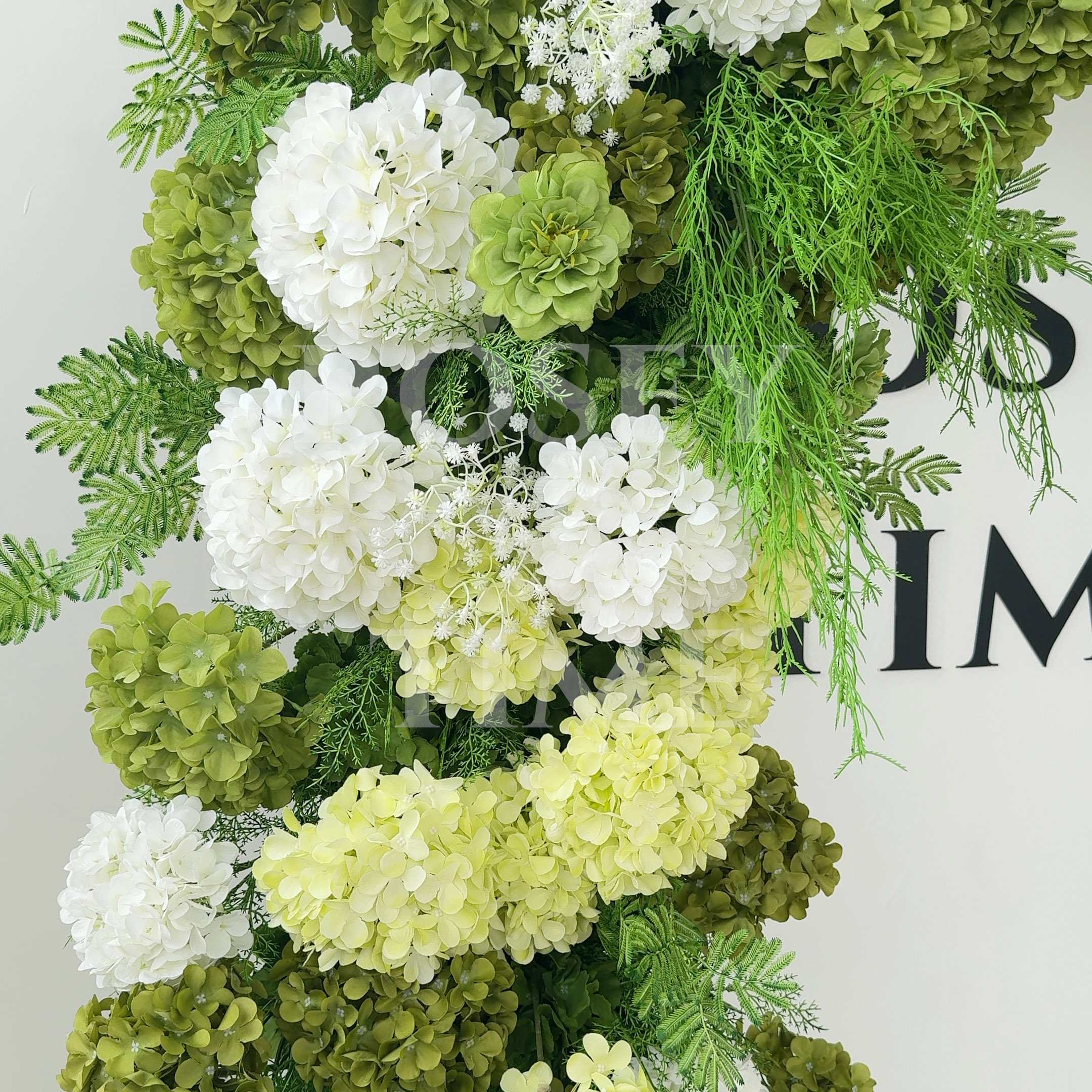 RoseyTime 2026 Green Harmony Hydrangea Flower Arch n-shape Round Arch #RTA378