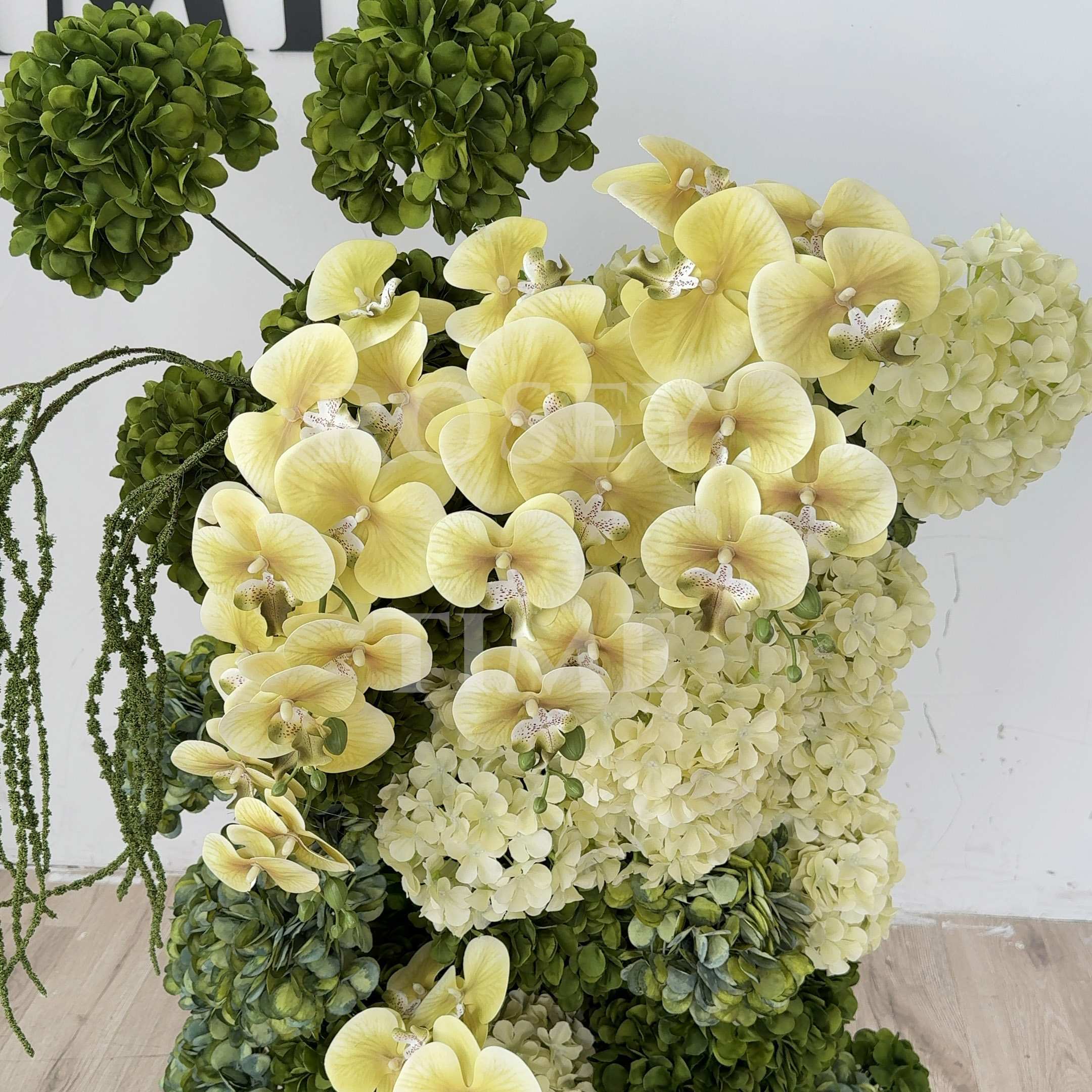 Roseytime 2026 Dark Green Flower Pillars Arch with Frame #RTP125