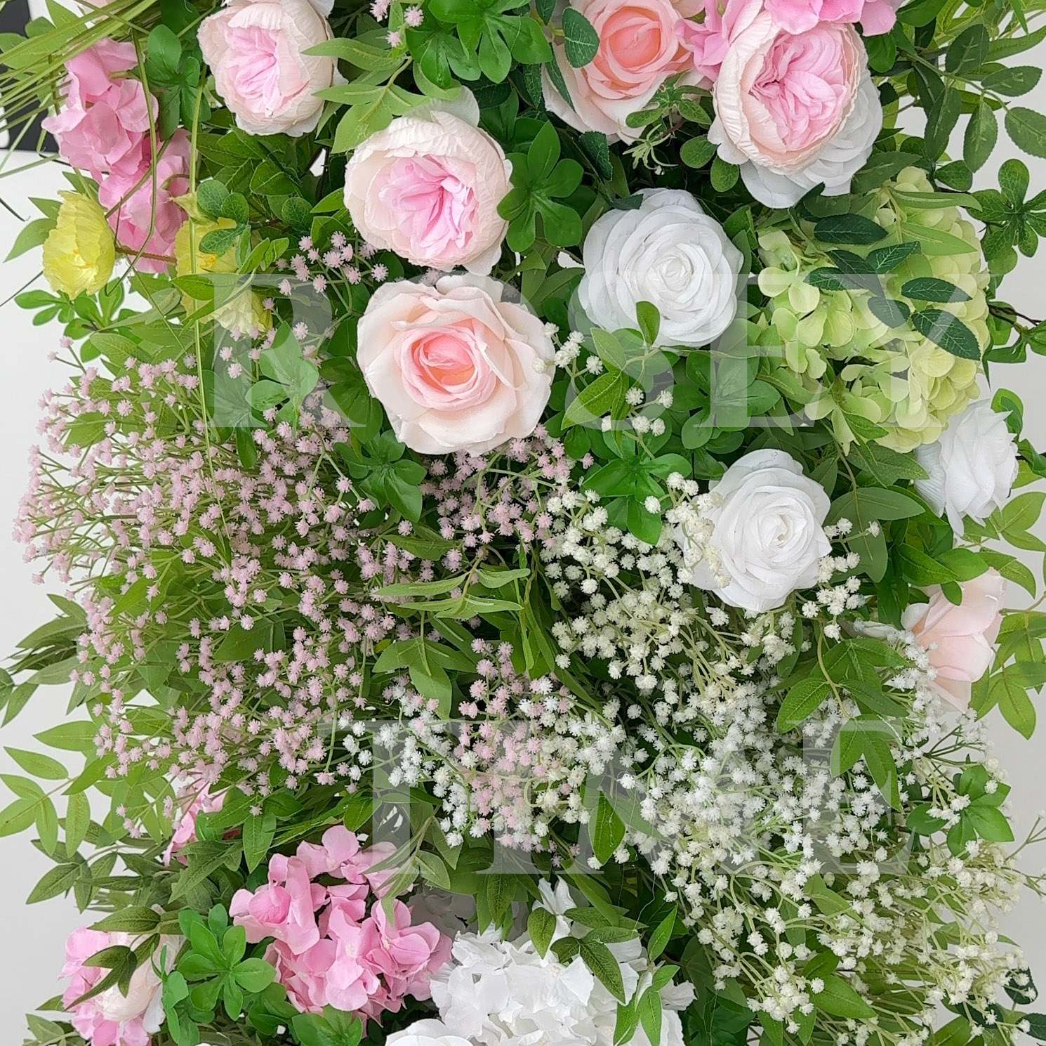 RoseyTime Flower Pillars Arches Green pink Flower With Frame #RTP033
