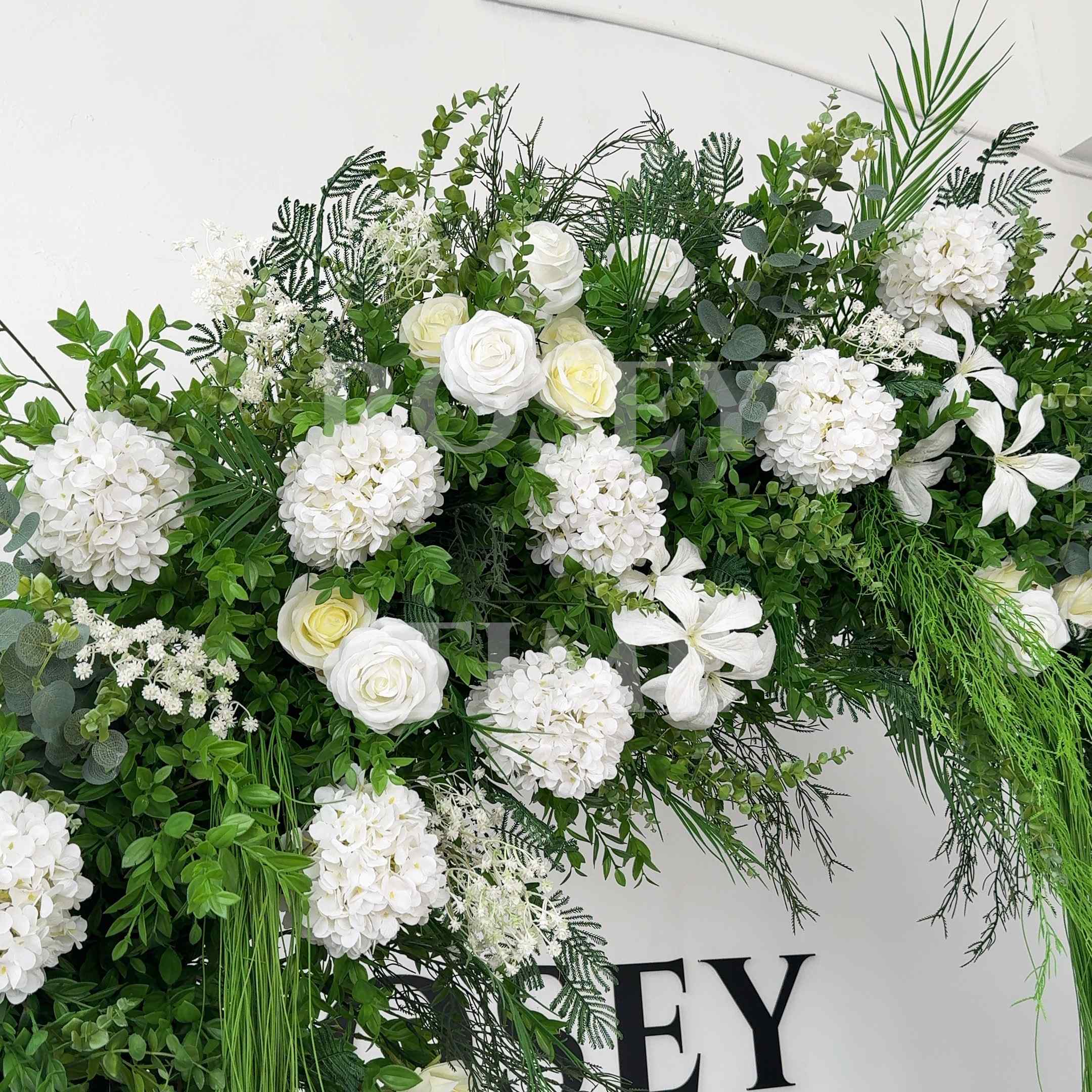 RoseyTime 2026 Evergreen Grace Flower Arch n-shape Round Arch #RTA377