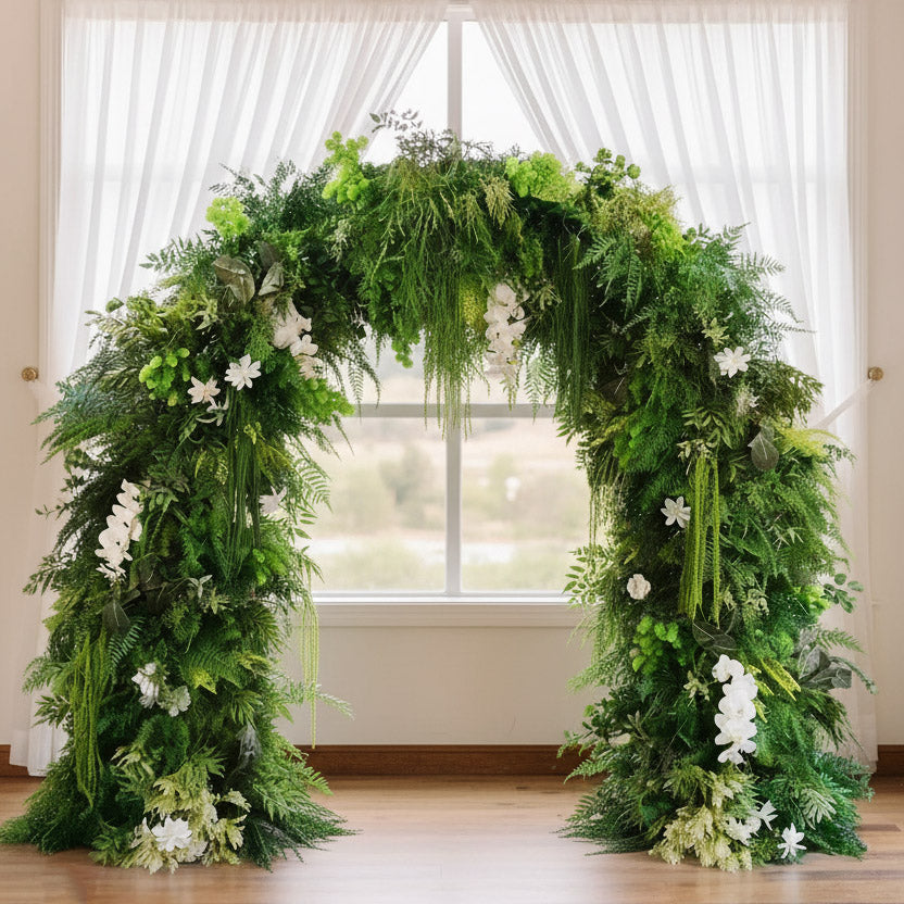 RoseyTime Greenery Flower Arch n-shape Round Arch #RTA409