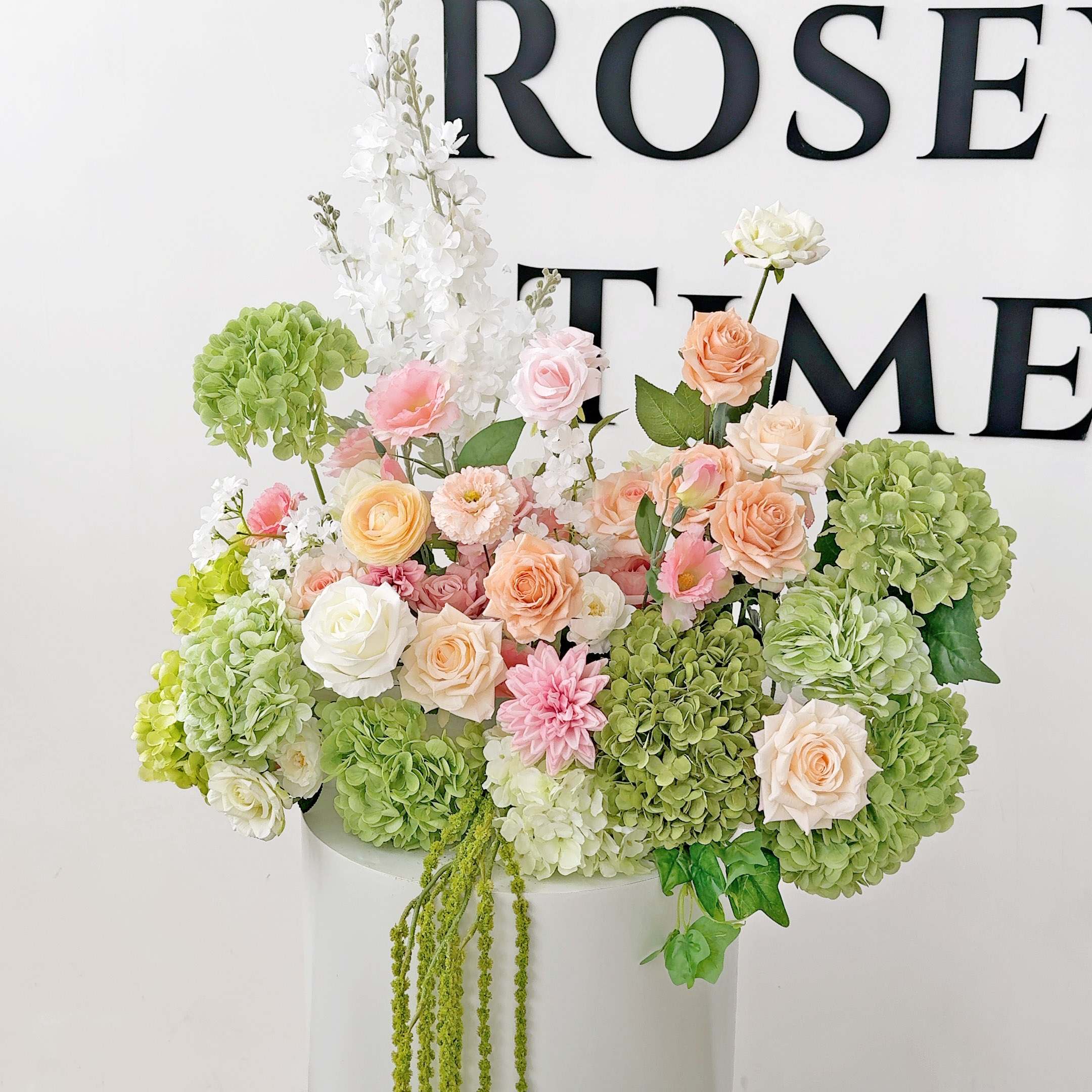 Roseytime 2026 Pastel Peach & Green Flower Set #RTS001