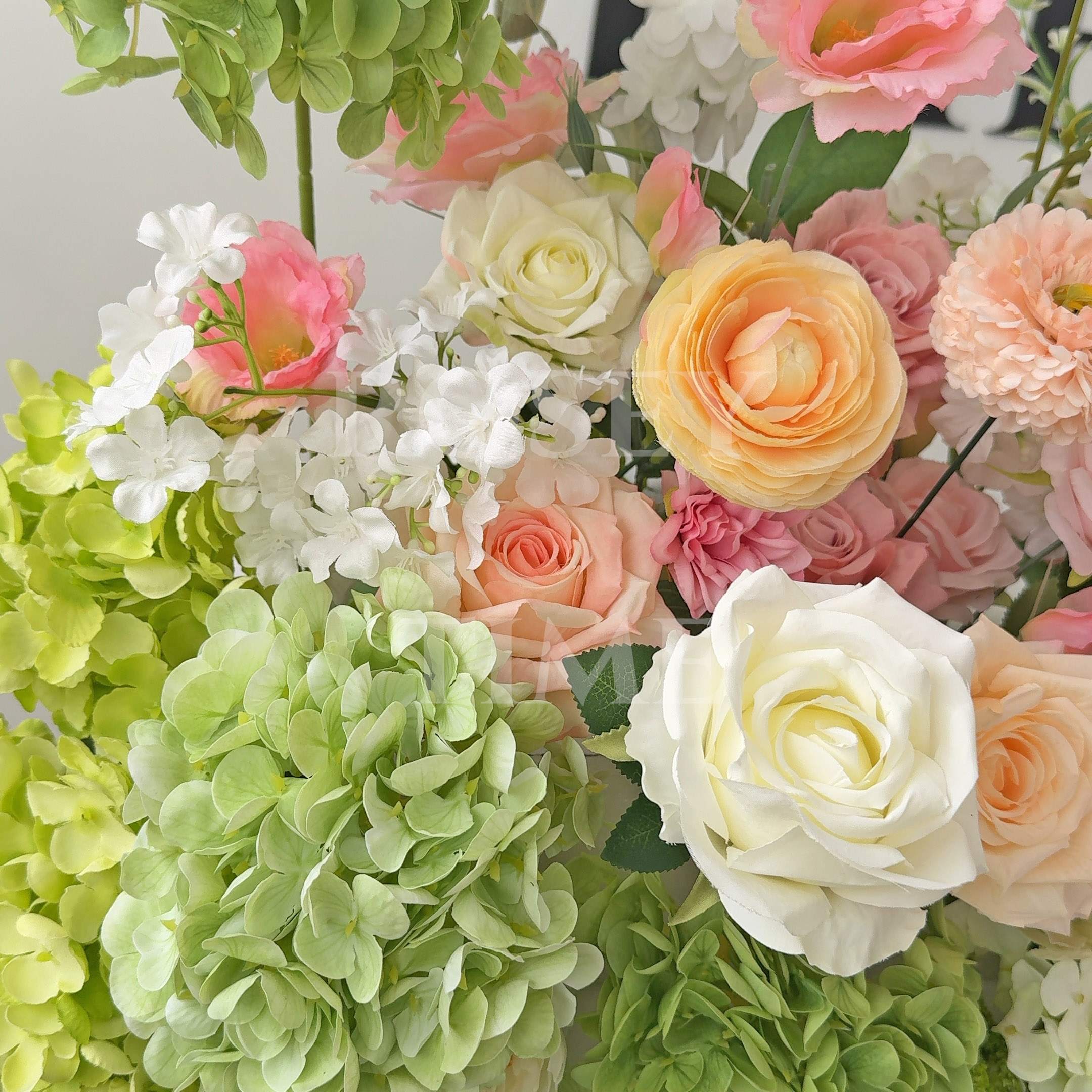 Roseytime 2026 Pastel Peach & Green Flower Set #RTS001