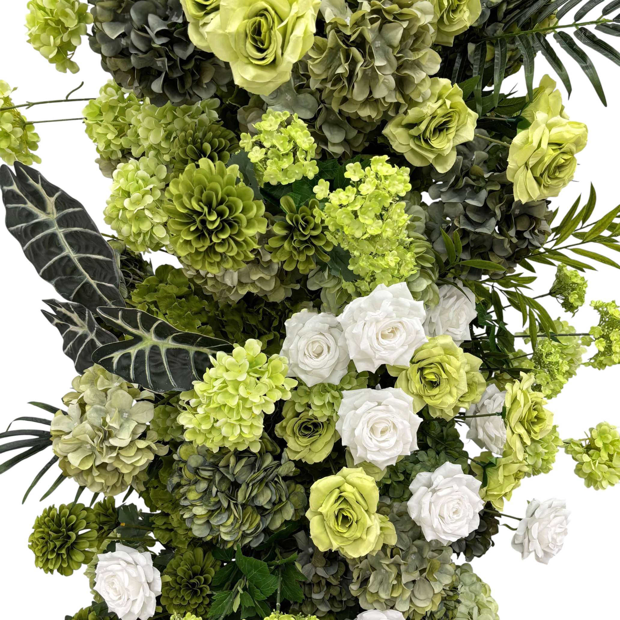 Roseytime 2026 Green Flower Pillars Arch with Frame #RTP097