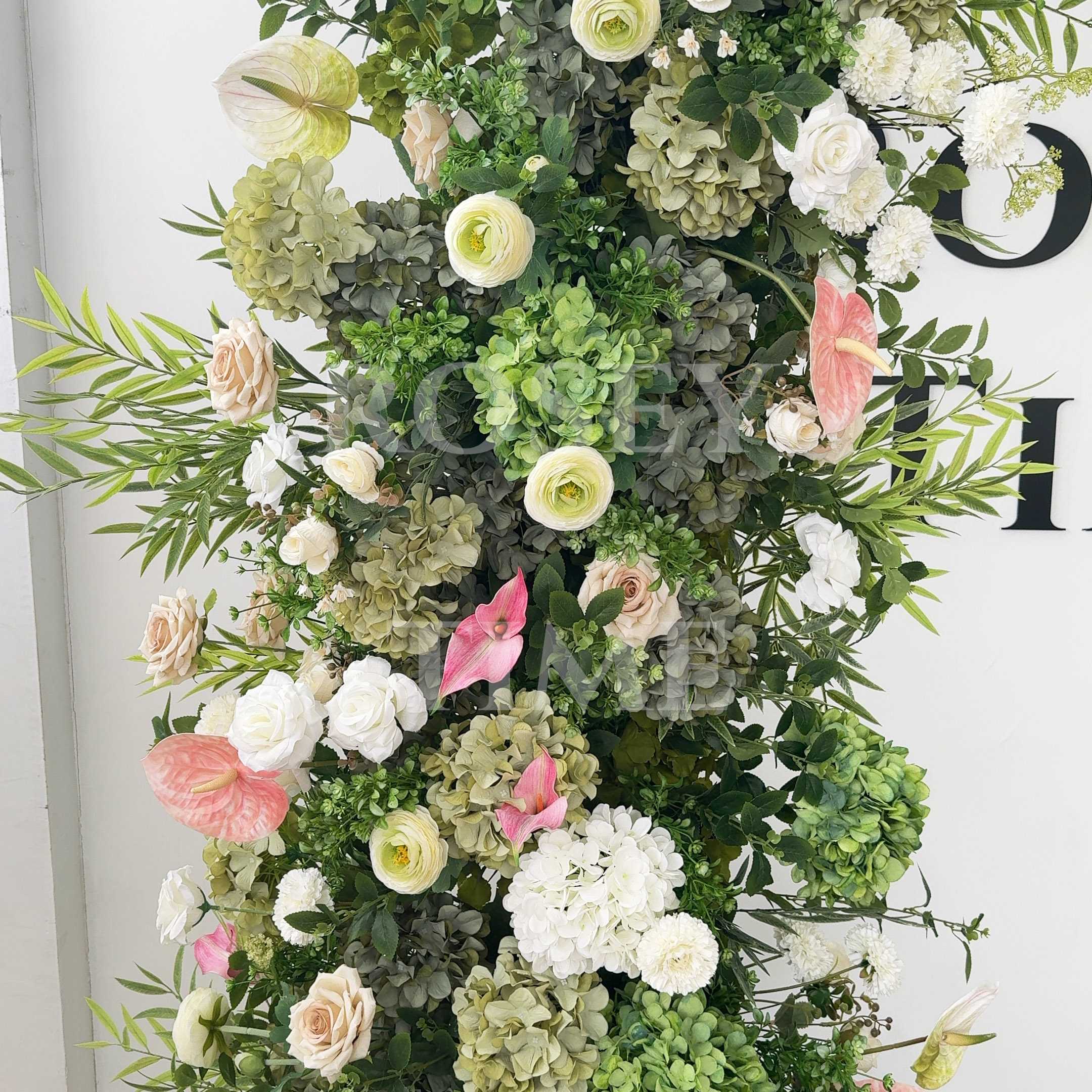 Roseytime 2026 Moss Petal Flower Pillars Arch with Frame #RTP120