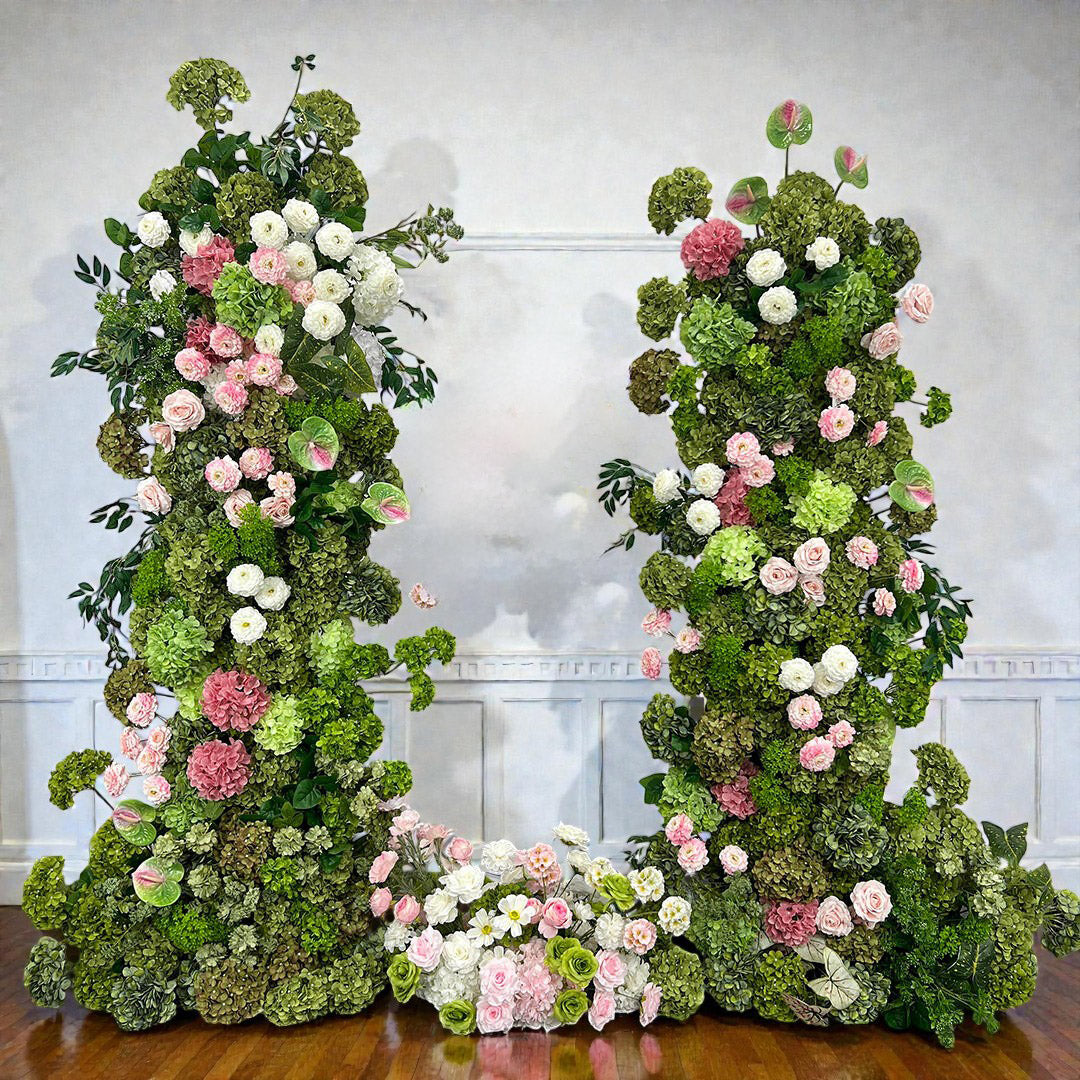 Roseytime 2026 Meadow Bloom Flower Pillars Arch with Frame #RTP121