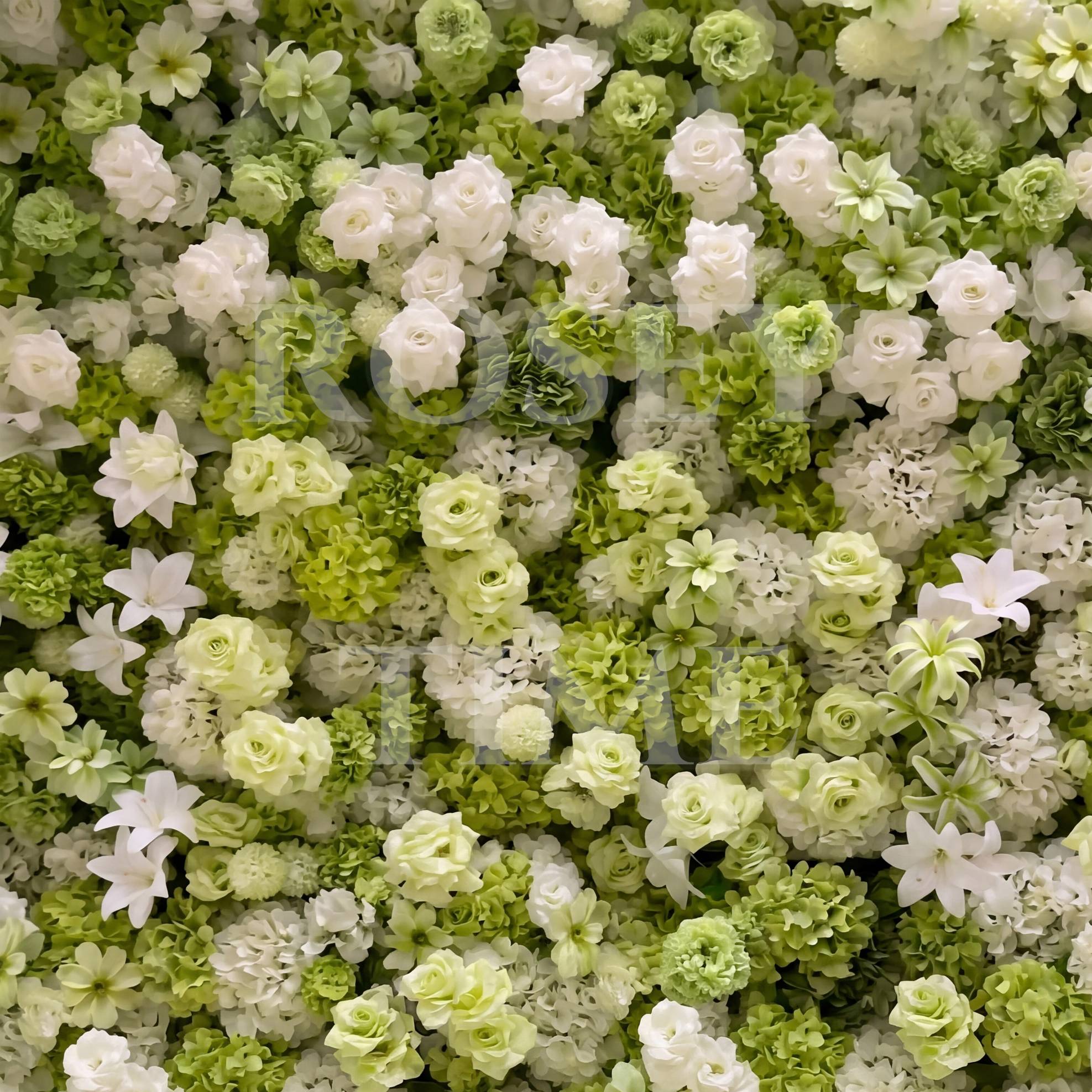 Roseytime 5D Chalk Moss Flower Wall Roll Up Fabric Back #RTW119