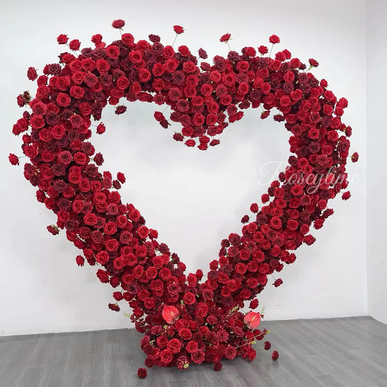 💥BF-Sale: Red Heart Flower Arches Set Foam Back With Frame