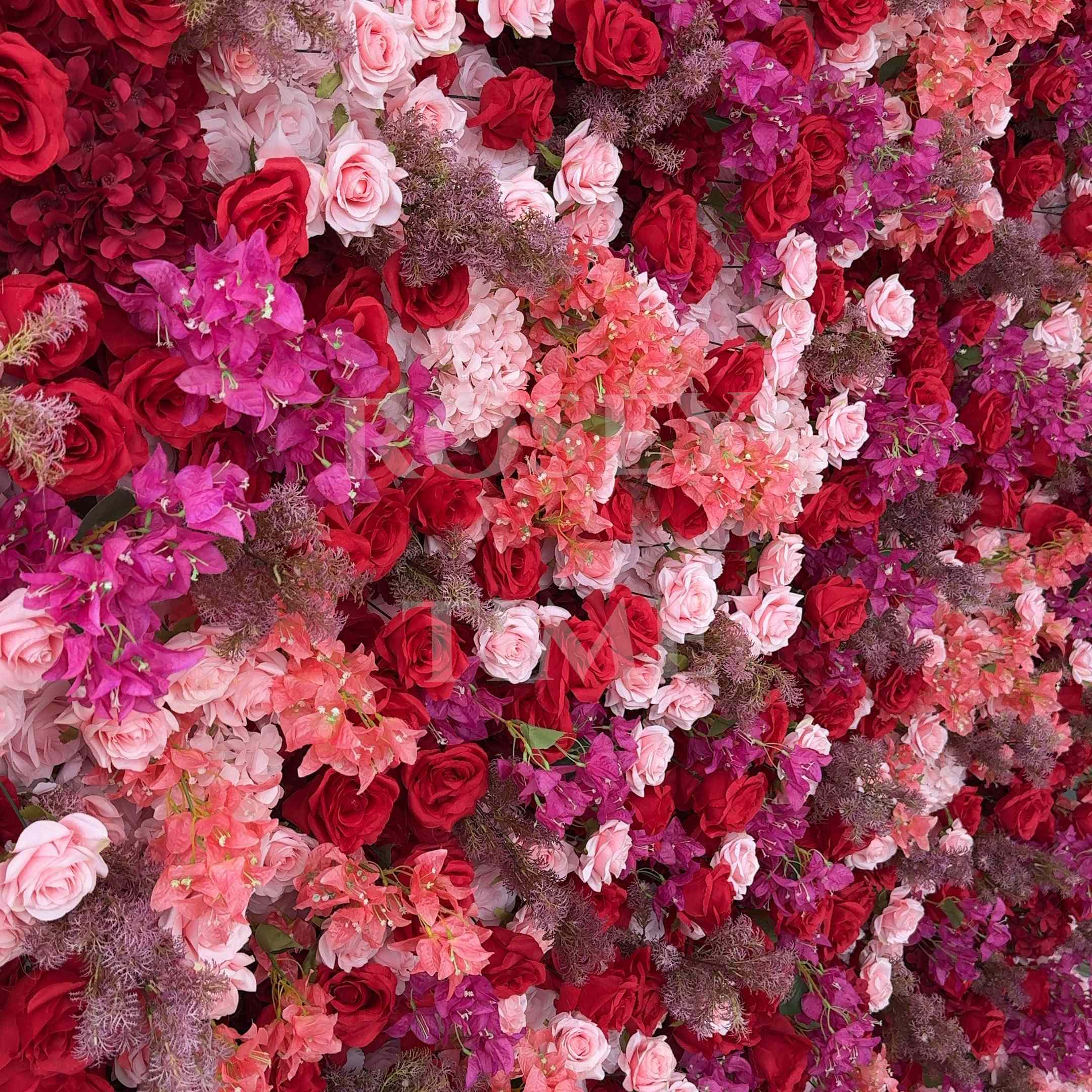 Roseytime Hot Pink Square Flower Arch Fabric Back#RTA091