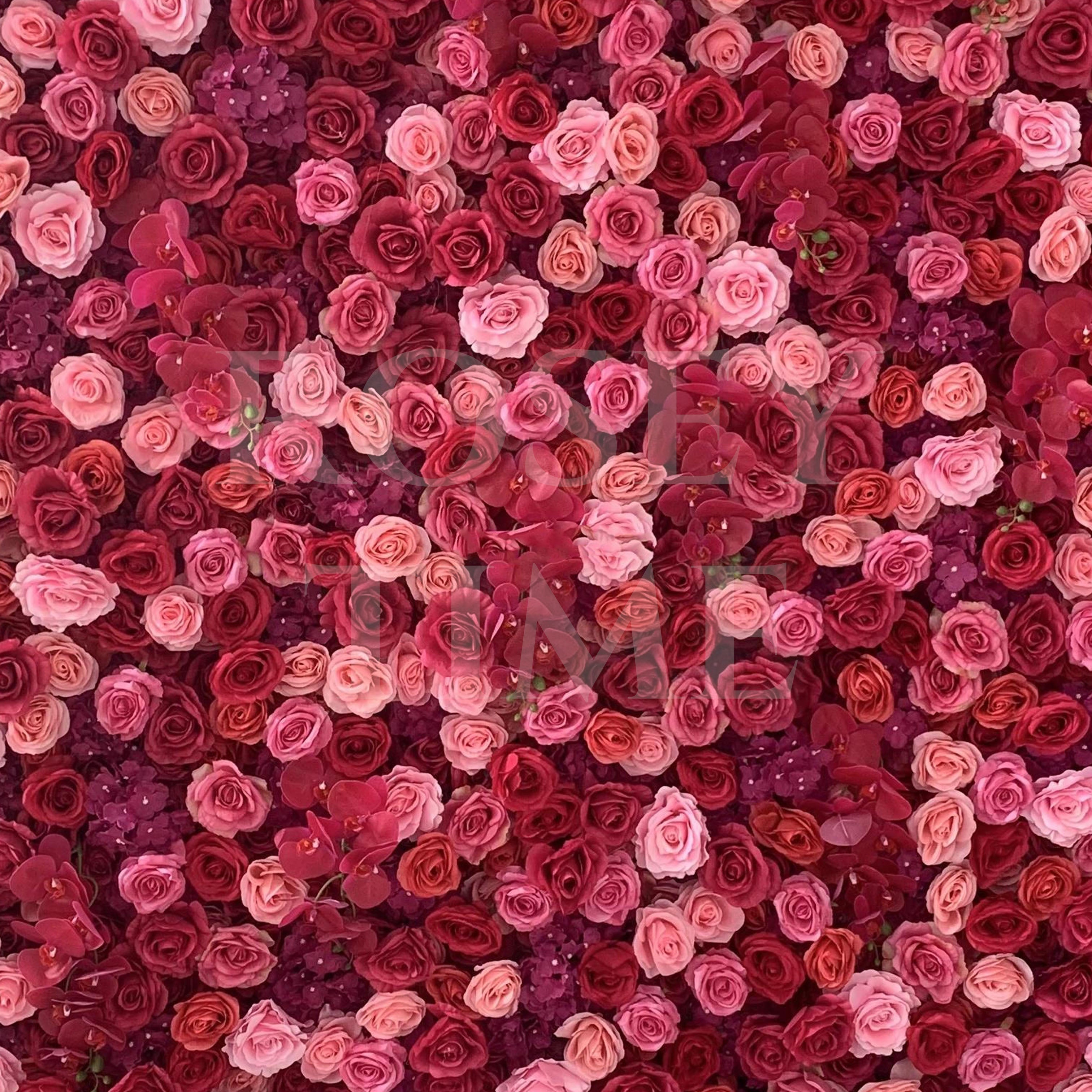 B1-Sale: 5D Hot Pink Flower Wall Roll Up Fabric Back #RTW162