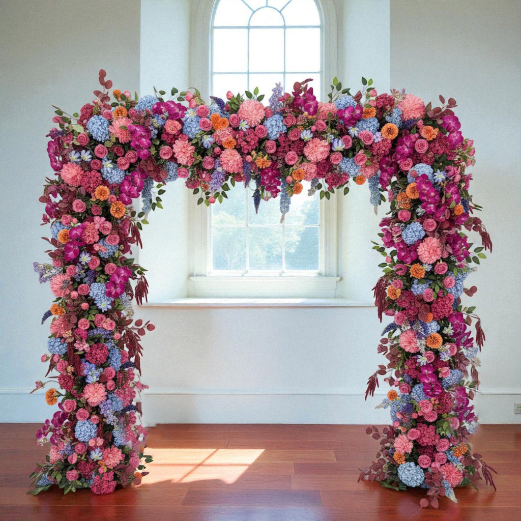 Roseytime 2026 Enchanted Garden Square Flower Arch Fabric Back#RTA375