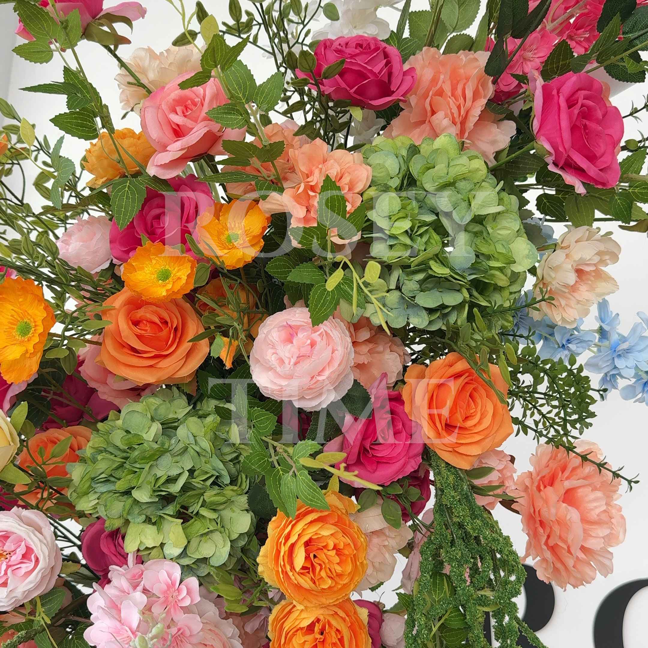 RoseyTime Lush Frenzy Flower Pillars Arch With Frame# RTP014