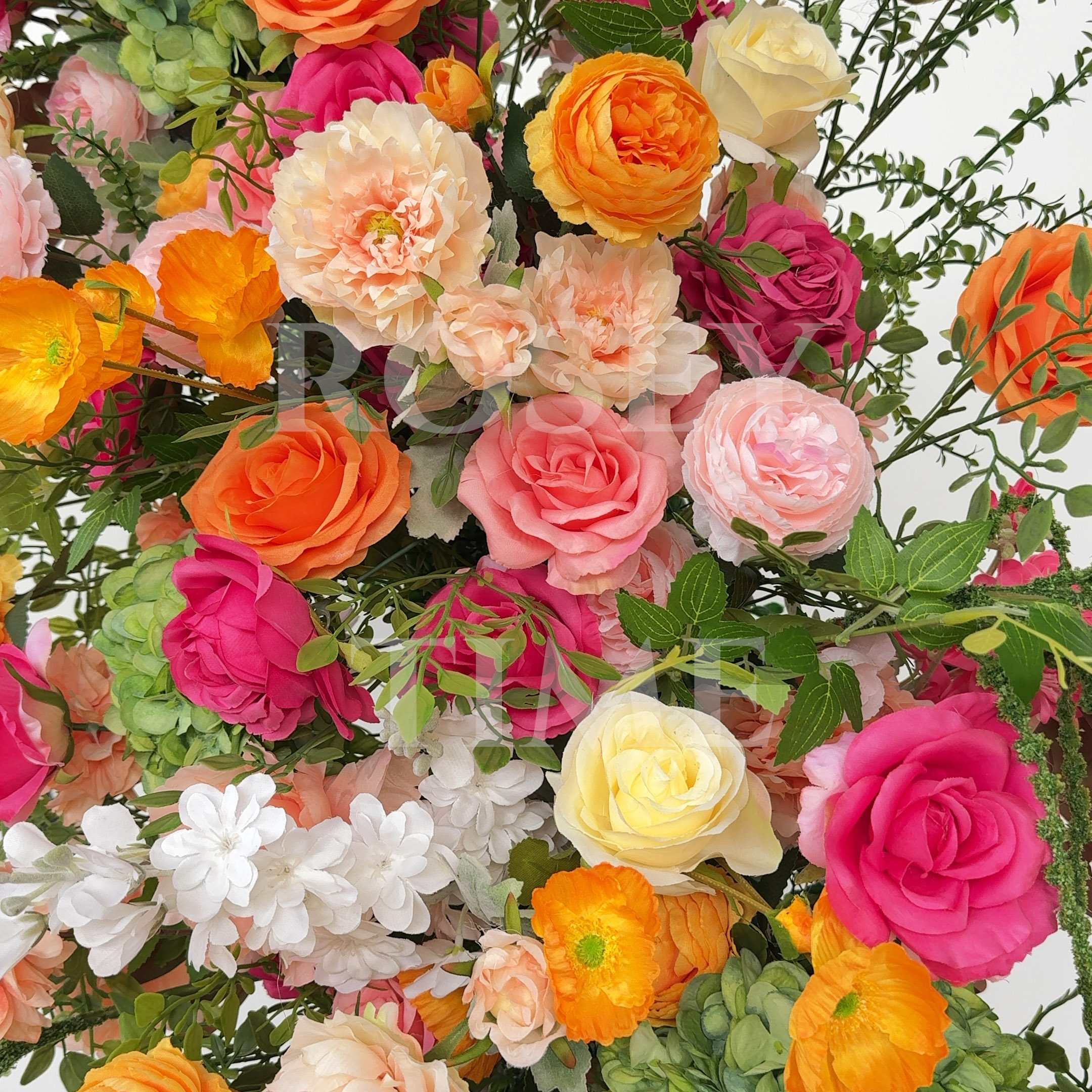 RoseyTime Lush Frenzy Flower Pillars Arch With Frame# RTP014