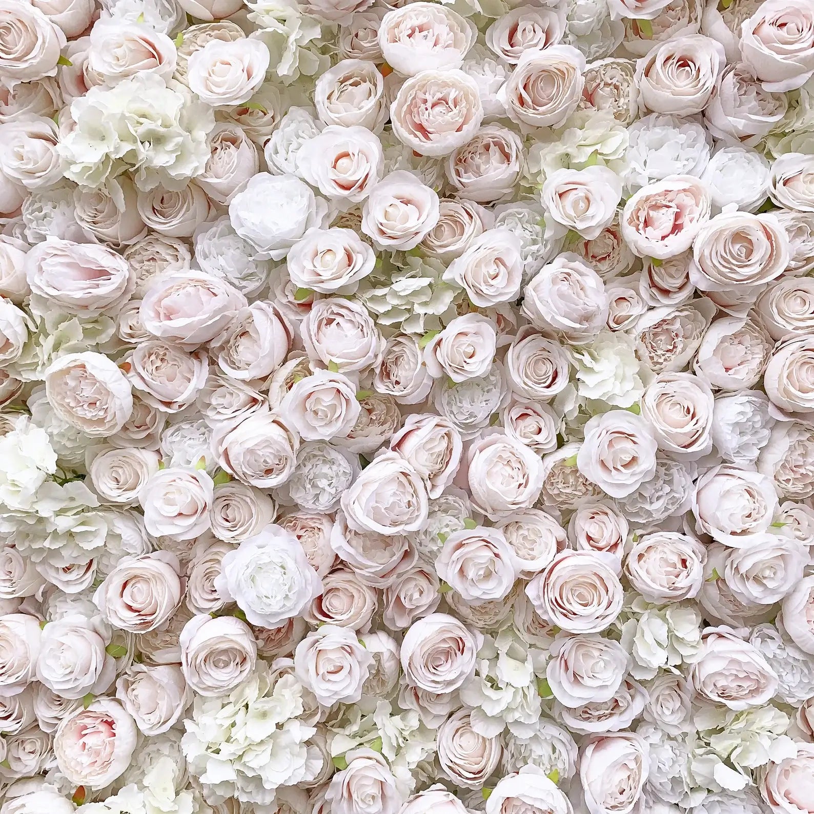 Roseytime 2D Light Pink Flower Wall Roll Up Fabric Back #RTW187