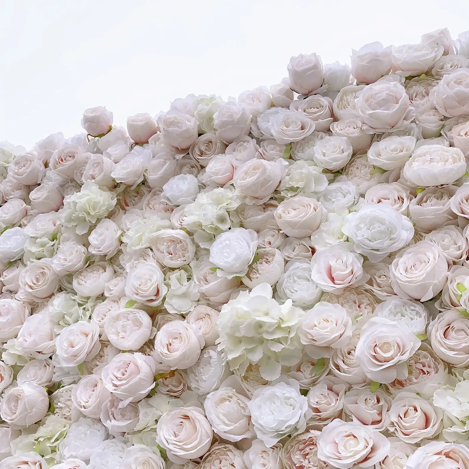 Roseytime 2D Light Pink Flower Wall Roll Up Fabric Back #RTW187