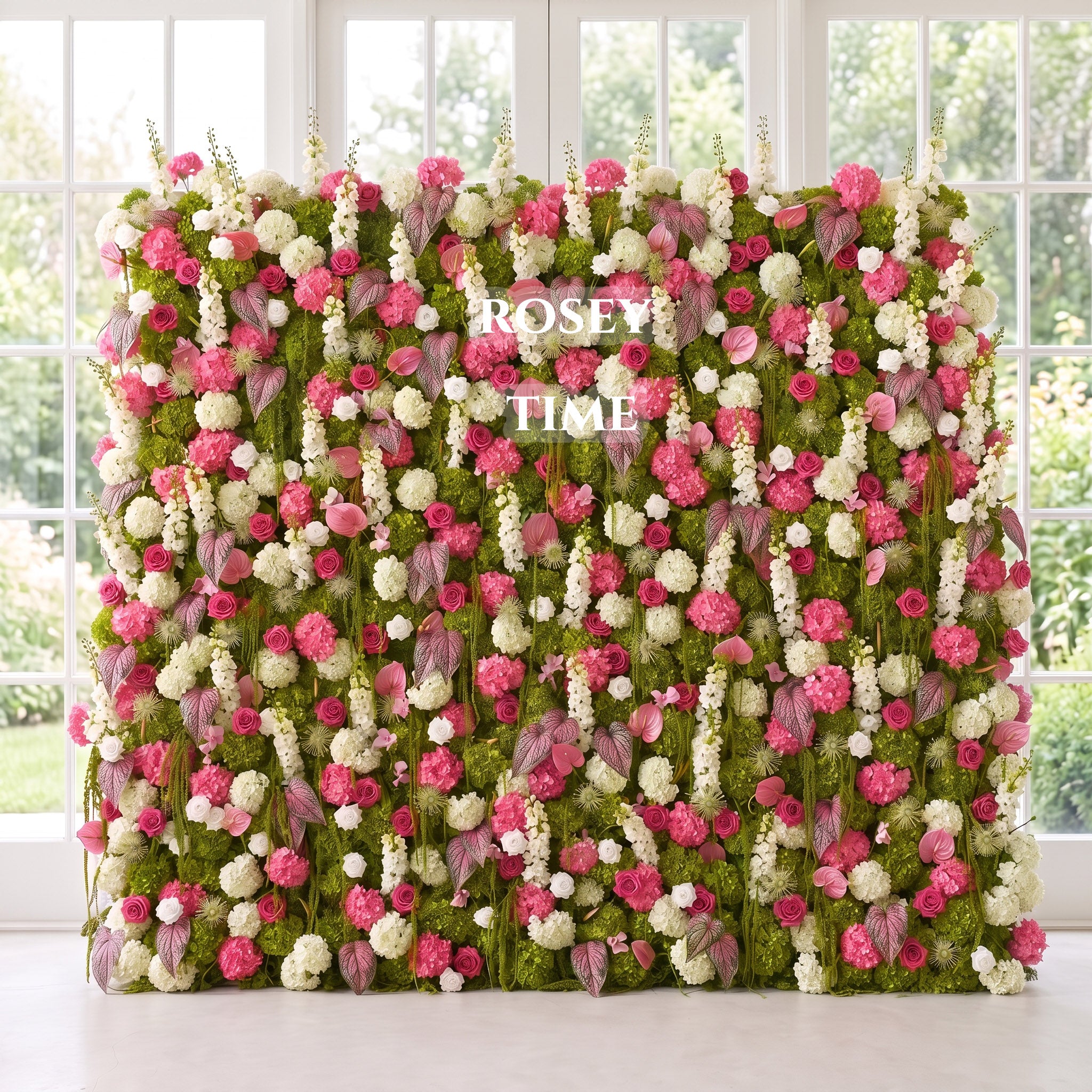 New Sale: 5D Lychee Garden Flower Wall Roll Up Fabric Back #RTW458