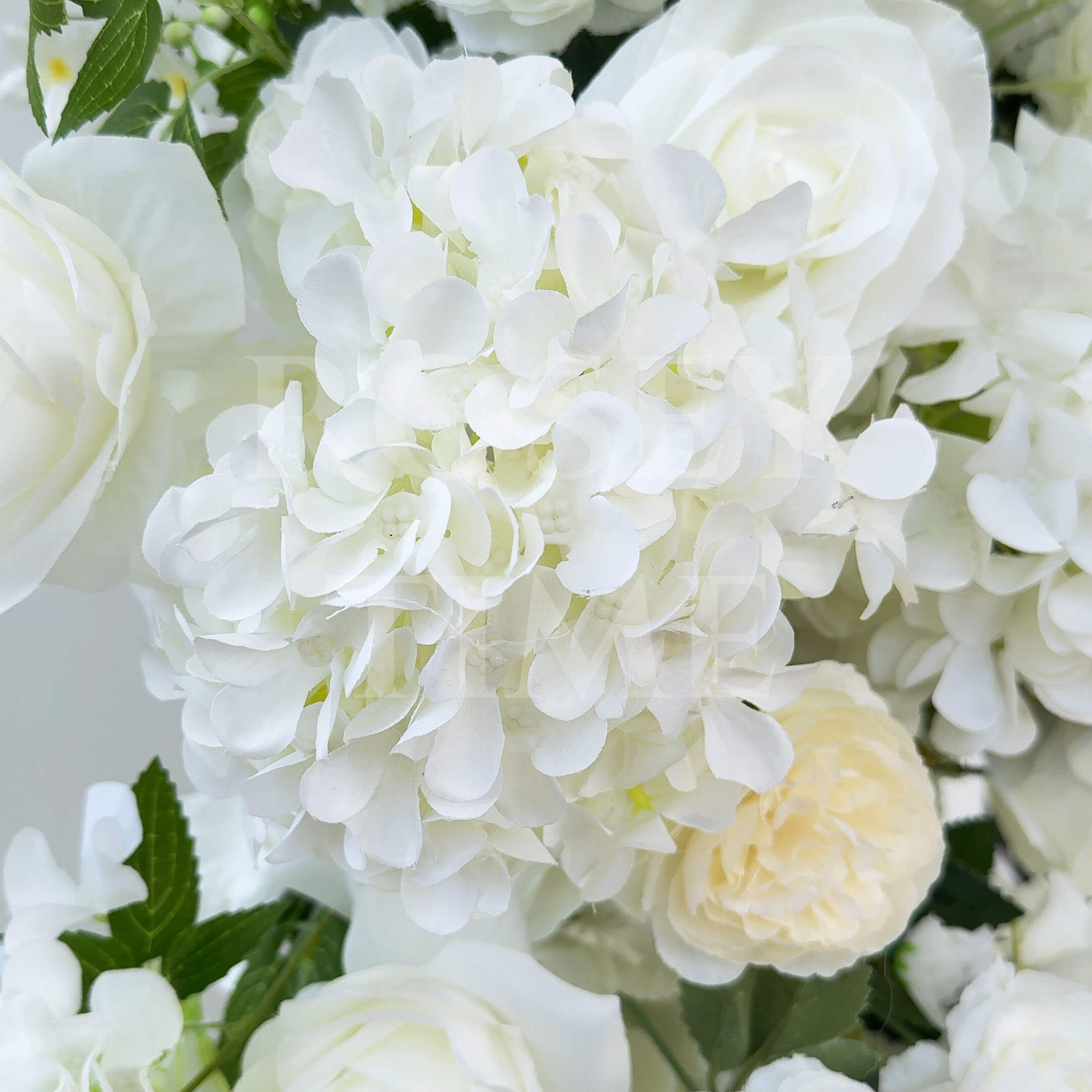 RoseyTime White Flower Round Arch With Frame #RTA079