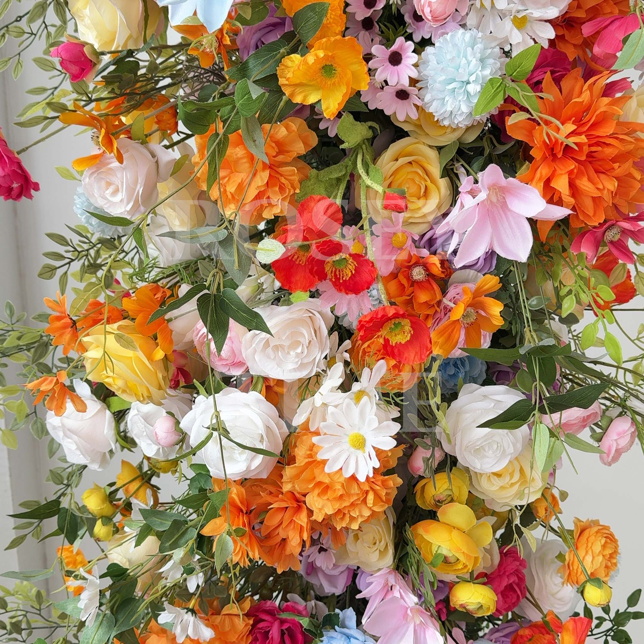 Roseytime Colorful Flower Round Arch With Frame #RTA023
