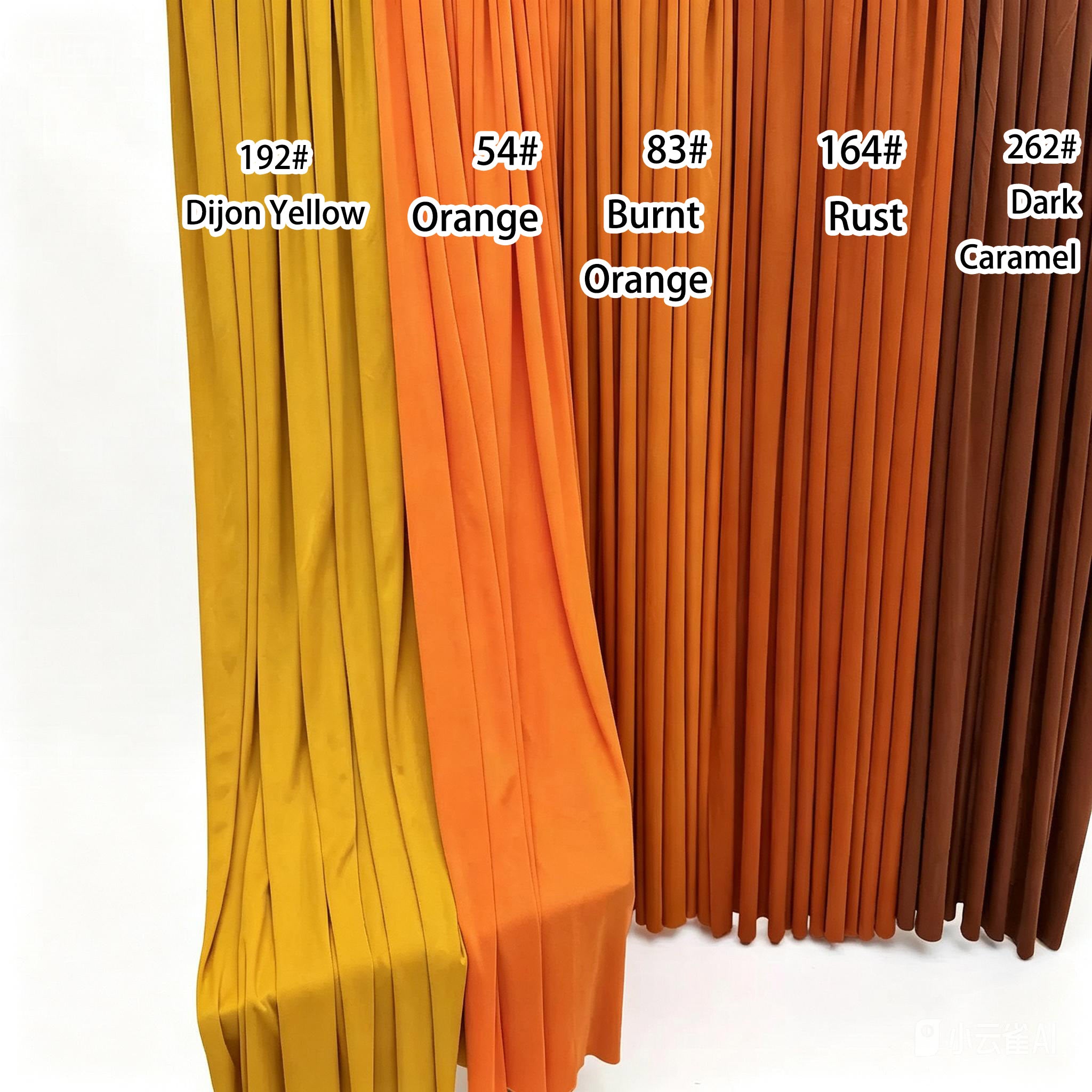 RoseyTime Yellow/Orange Colors Wavy/Wave Wedding Stretch Drapes Set 16pc