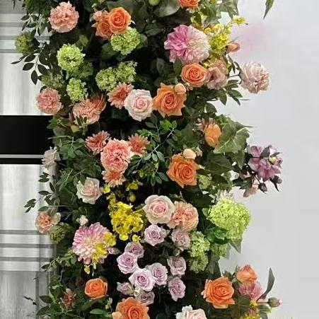 RoseyTime Luxury Orange Flower Arch n-shape Round Arch #RTA118