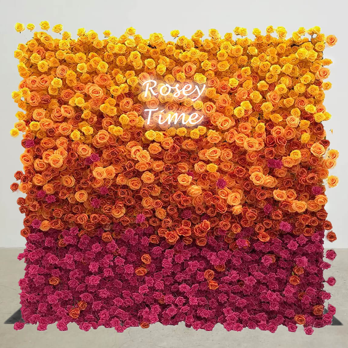 orange flowerwall