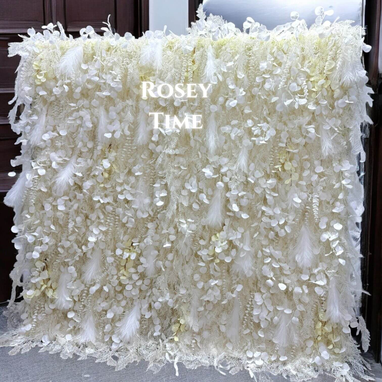 Roseytime 5D Pampas Wall Roll Up Fabric Back#RTW069