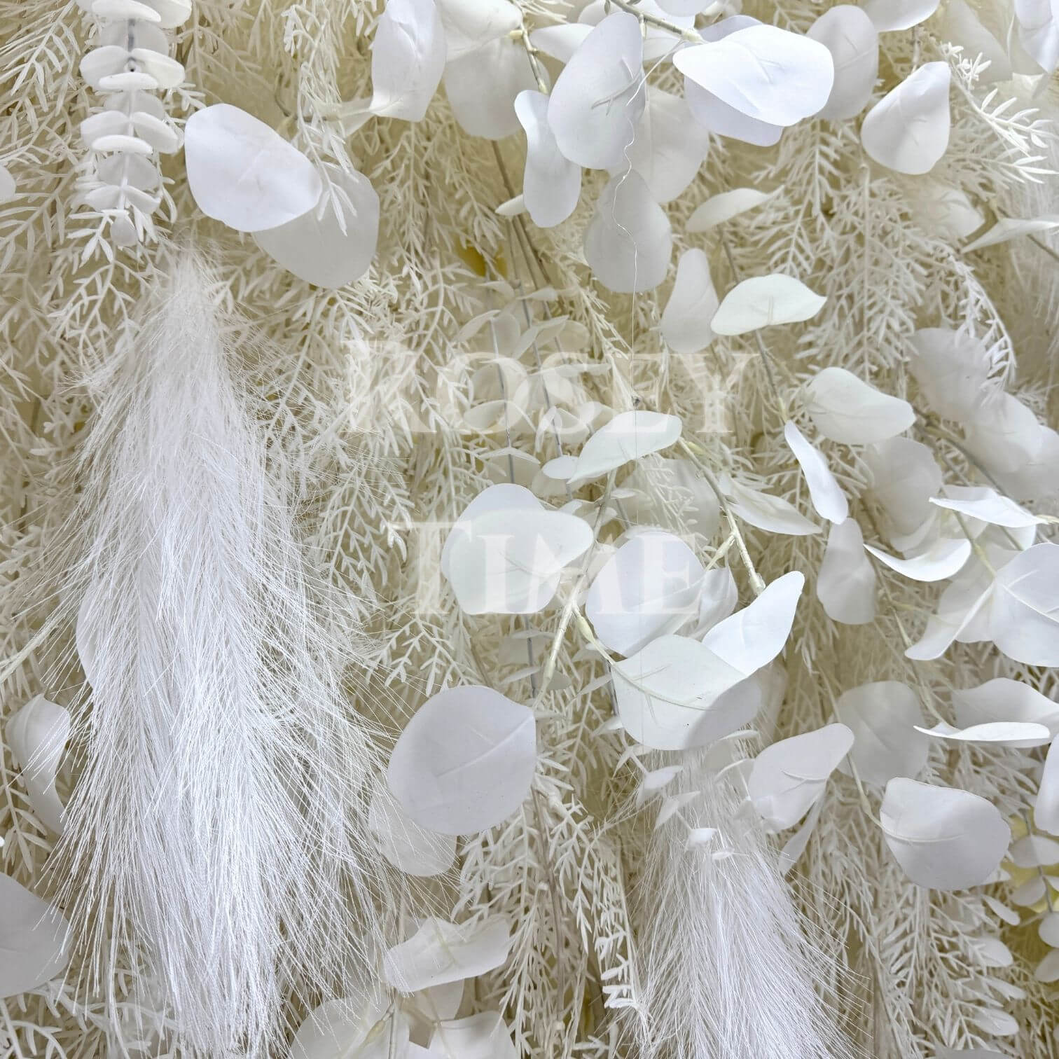 Roseytime 5D Pampas Wall Roll Up Fabric Back#RTW069