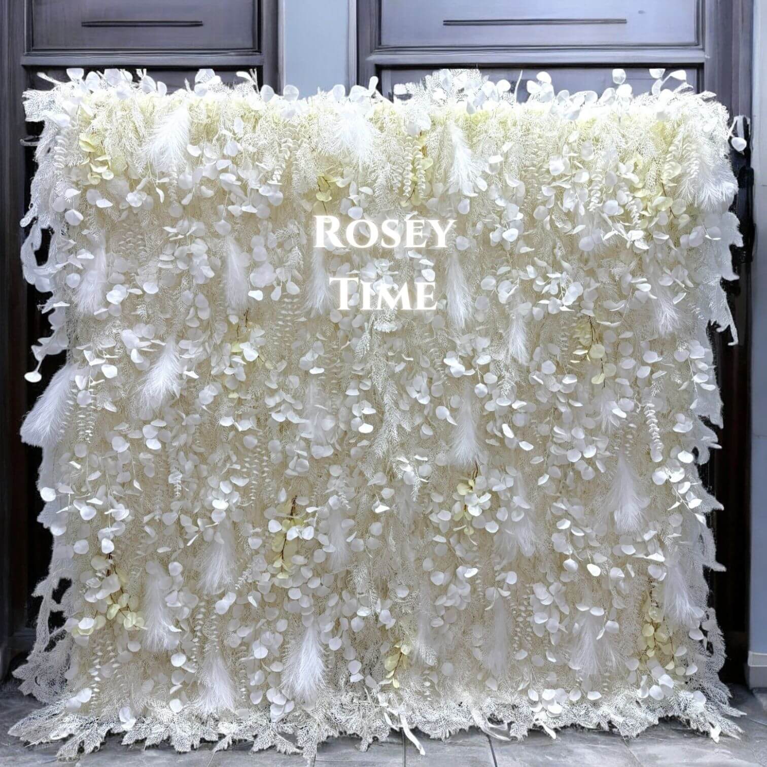 Roseytime 5D Pampas Wall Roll Up Fabric Back#RTW069