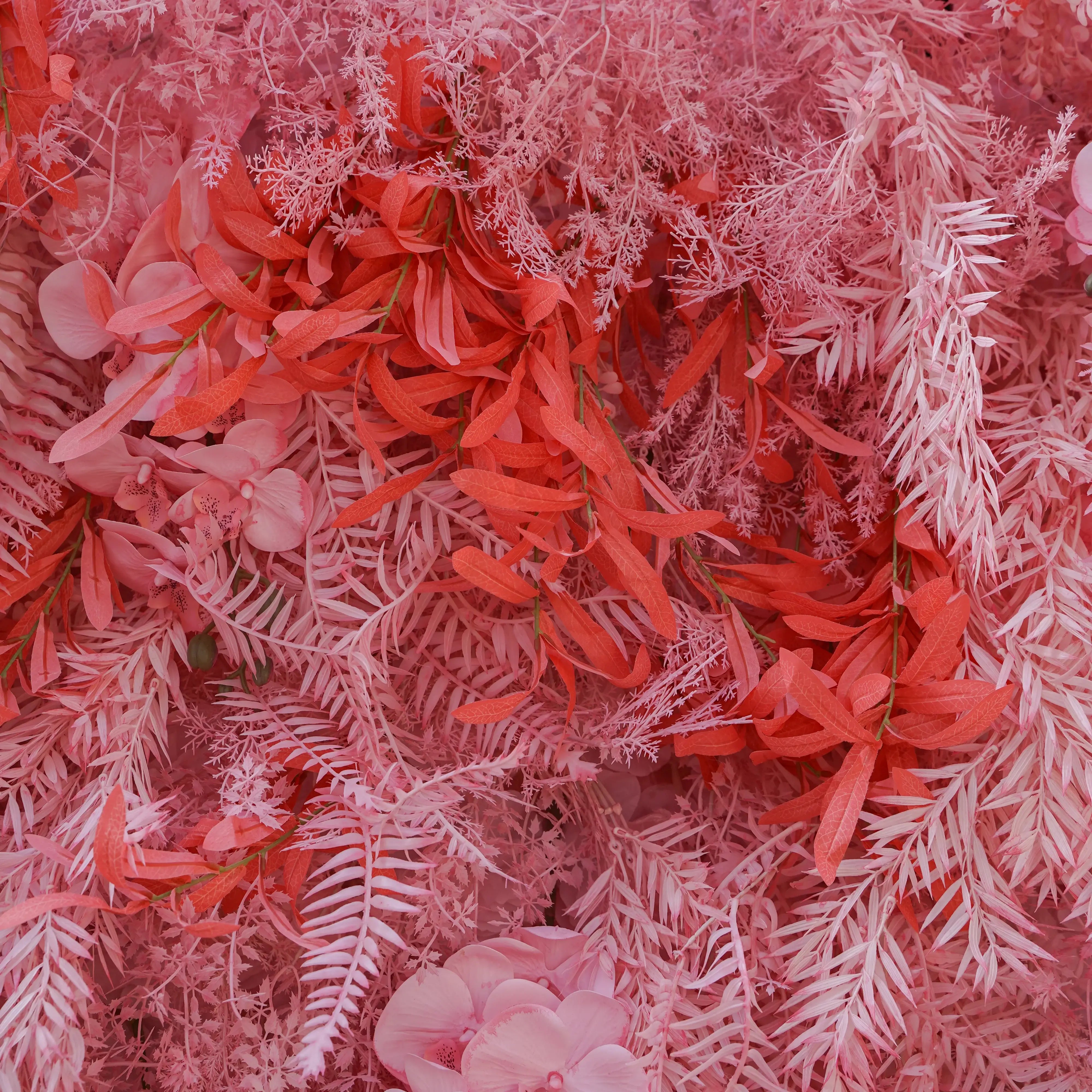 Roseytime 5D Pink Pampas Wall Roll Up Fabric Back #RTW186